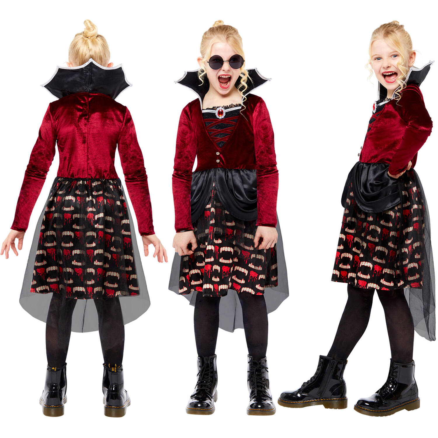 Child Costume Midnight Vampiress Age 8-10 years