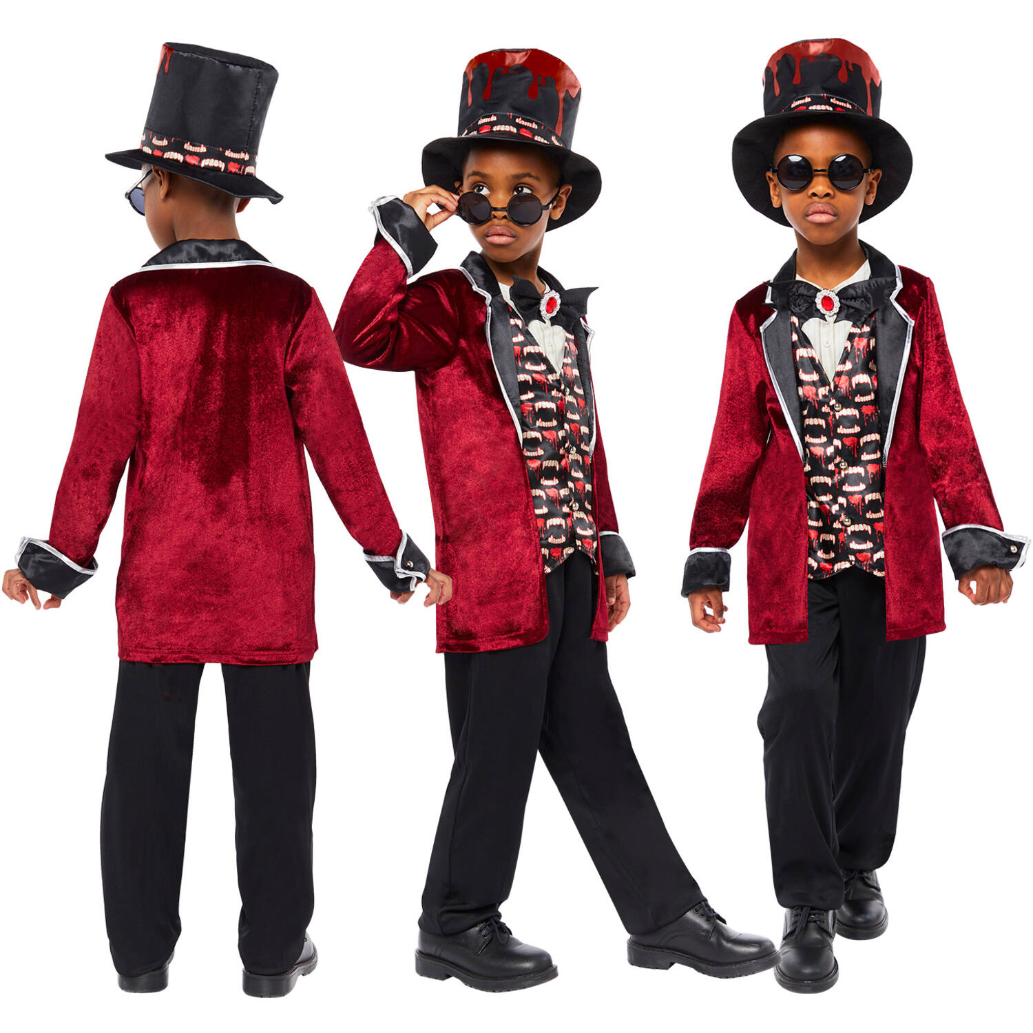 Child Costume Midnight Vampire Age 3-4 Years