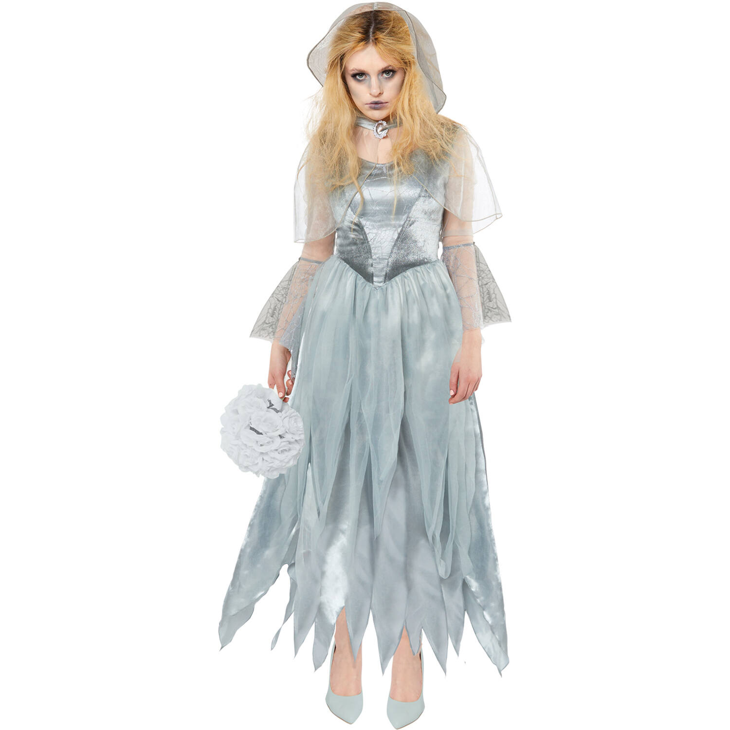 Adult Costume Zombie Ghost Bride Size XXL