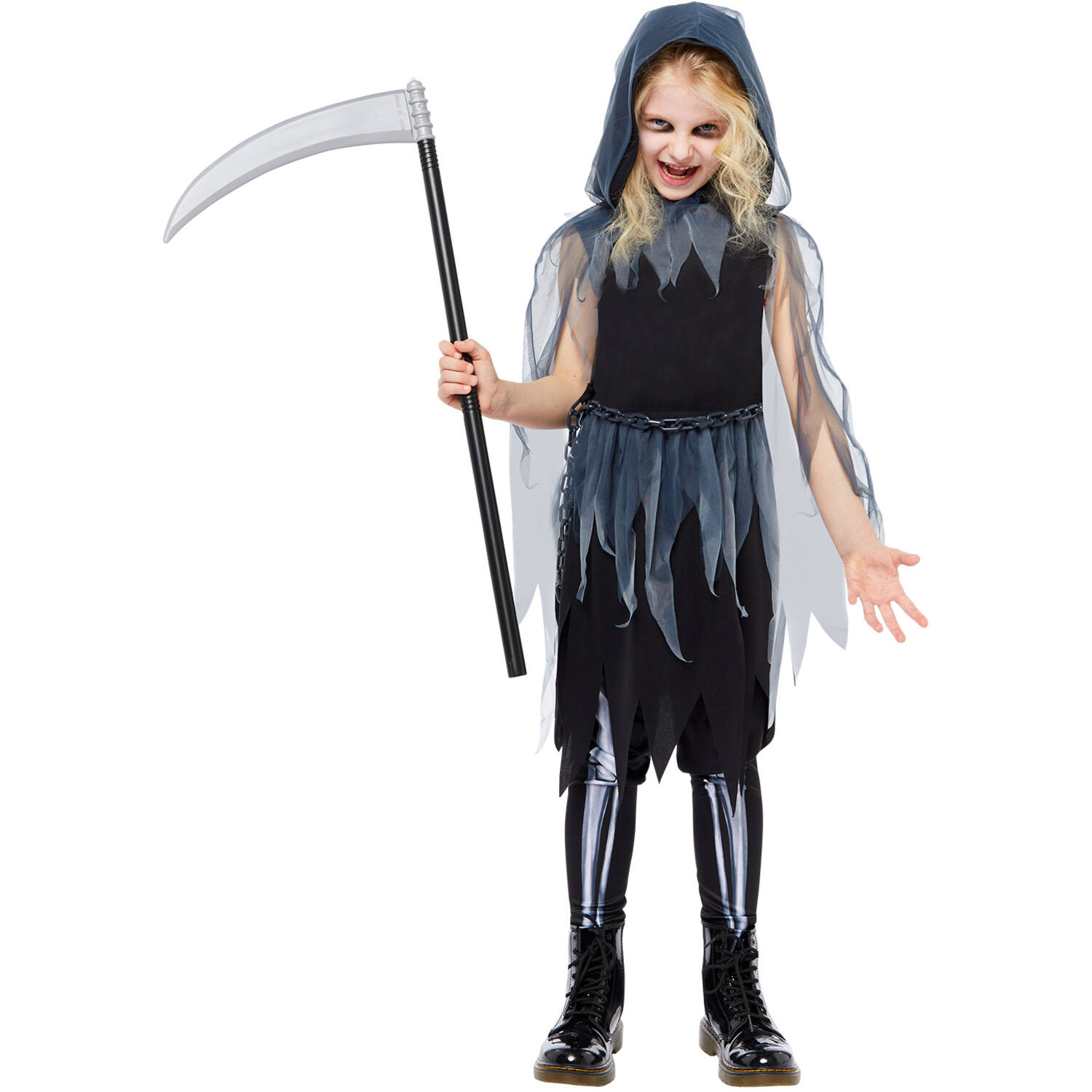 Child Costume Grim Reaper Girls Age 6-8 Years