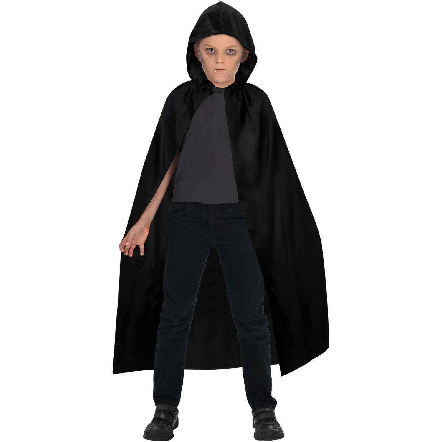 Costume Accessory Black Hooded Cape - Child