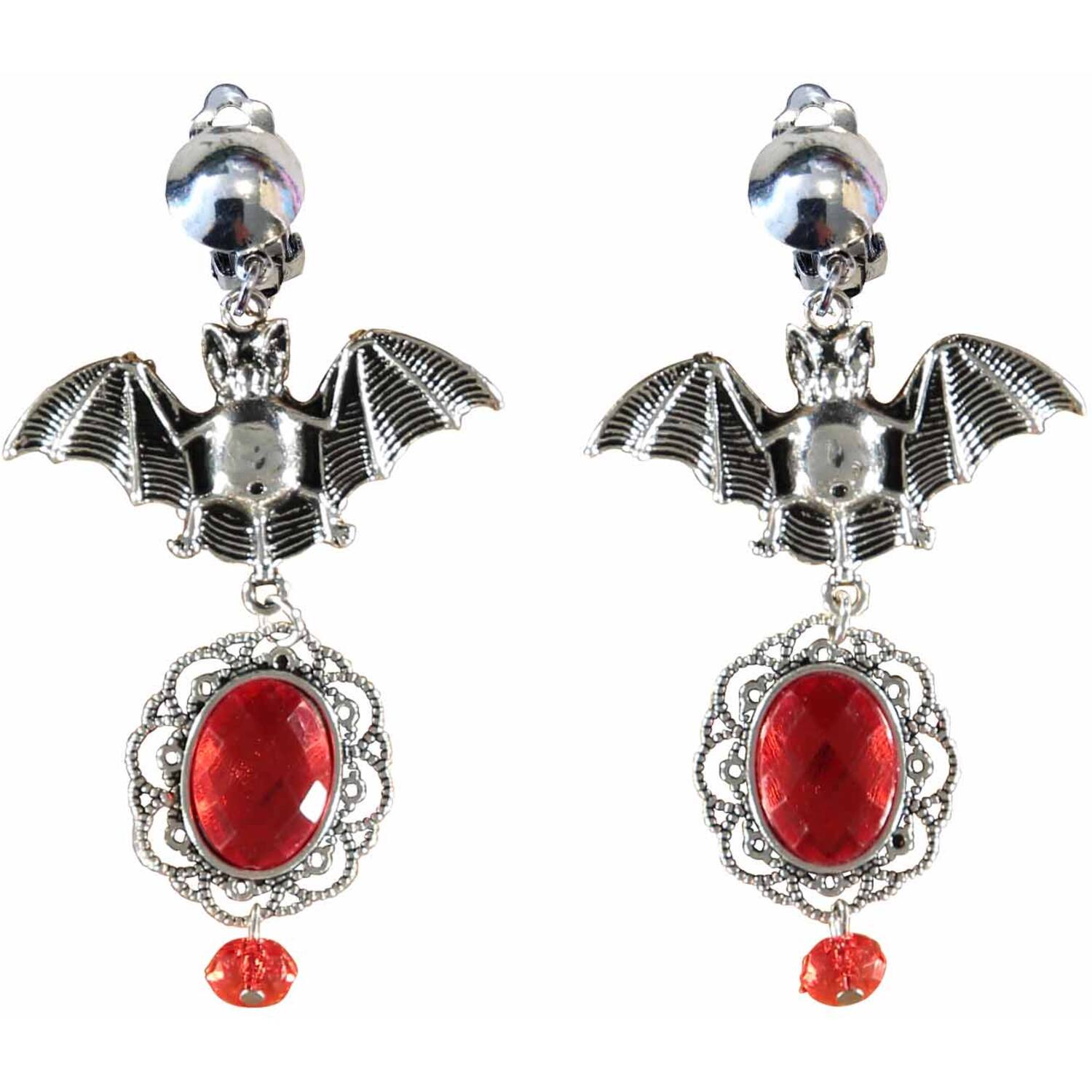 Costume Accessory Earrings Ruby Bat