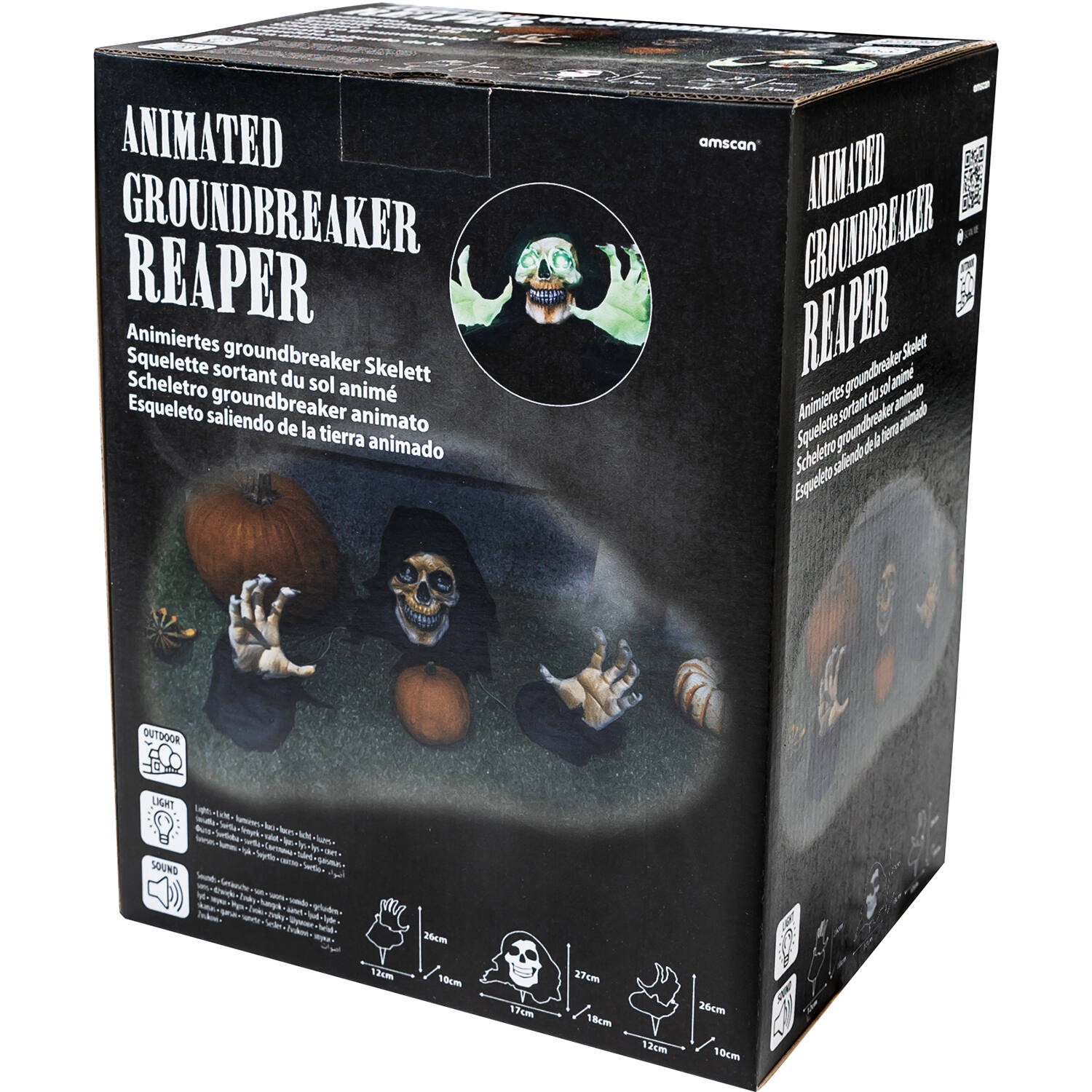 Animatronic Groundbreaker Reaper Head: 17 cm x 18 cm x 27 cm, Hands: 12 cm x 10 cm x 26 cm