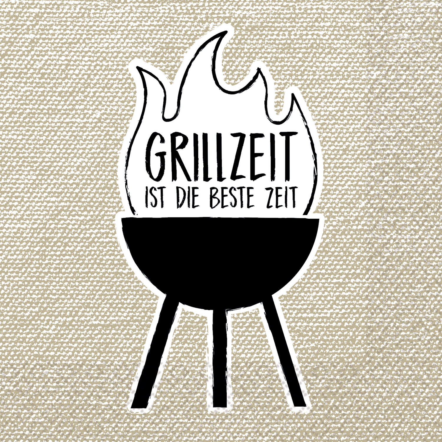 16 napkins "Grillzeit ist die beste Zeit" 33cm x 33cm