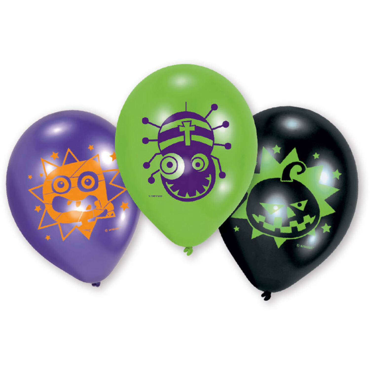 6 Latex Balloons Halloween Kids 22.8 cm / 9"