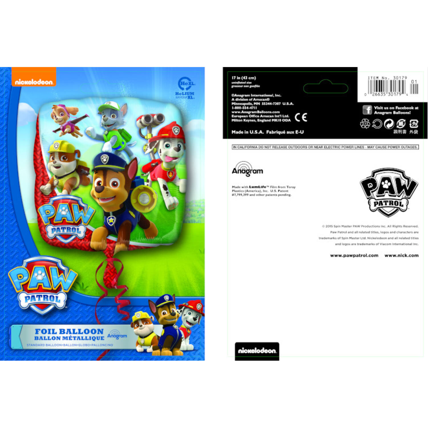 18in/45cm Paw Patrol BULK