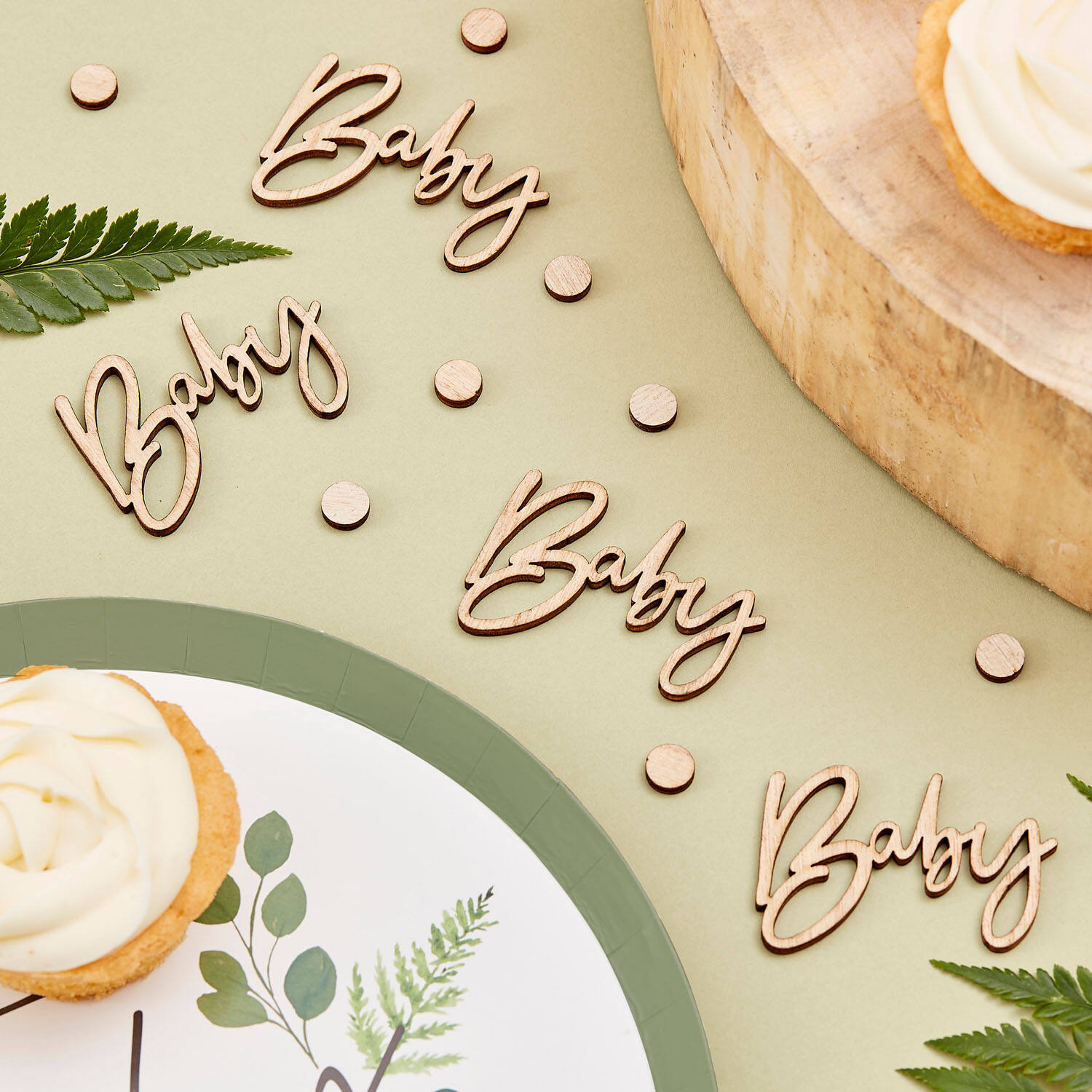 wooden baby confetti