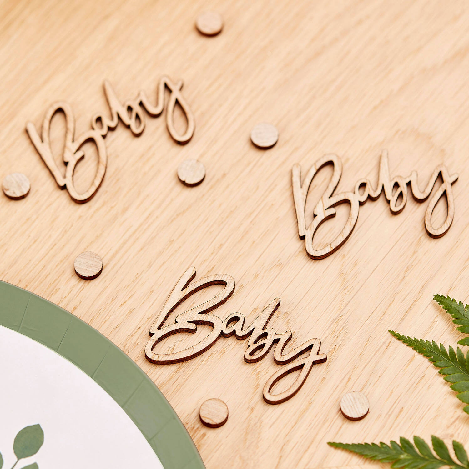 wooden baby confetti