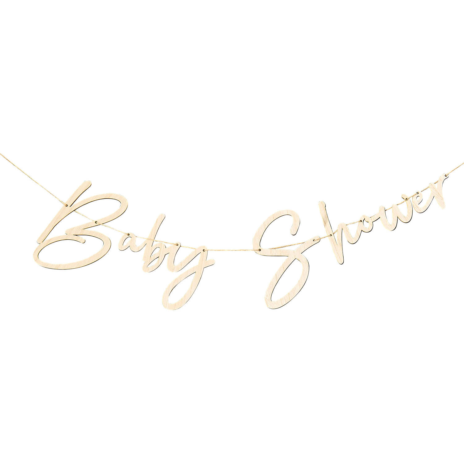 Wooden baby shower bunting
