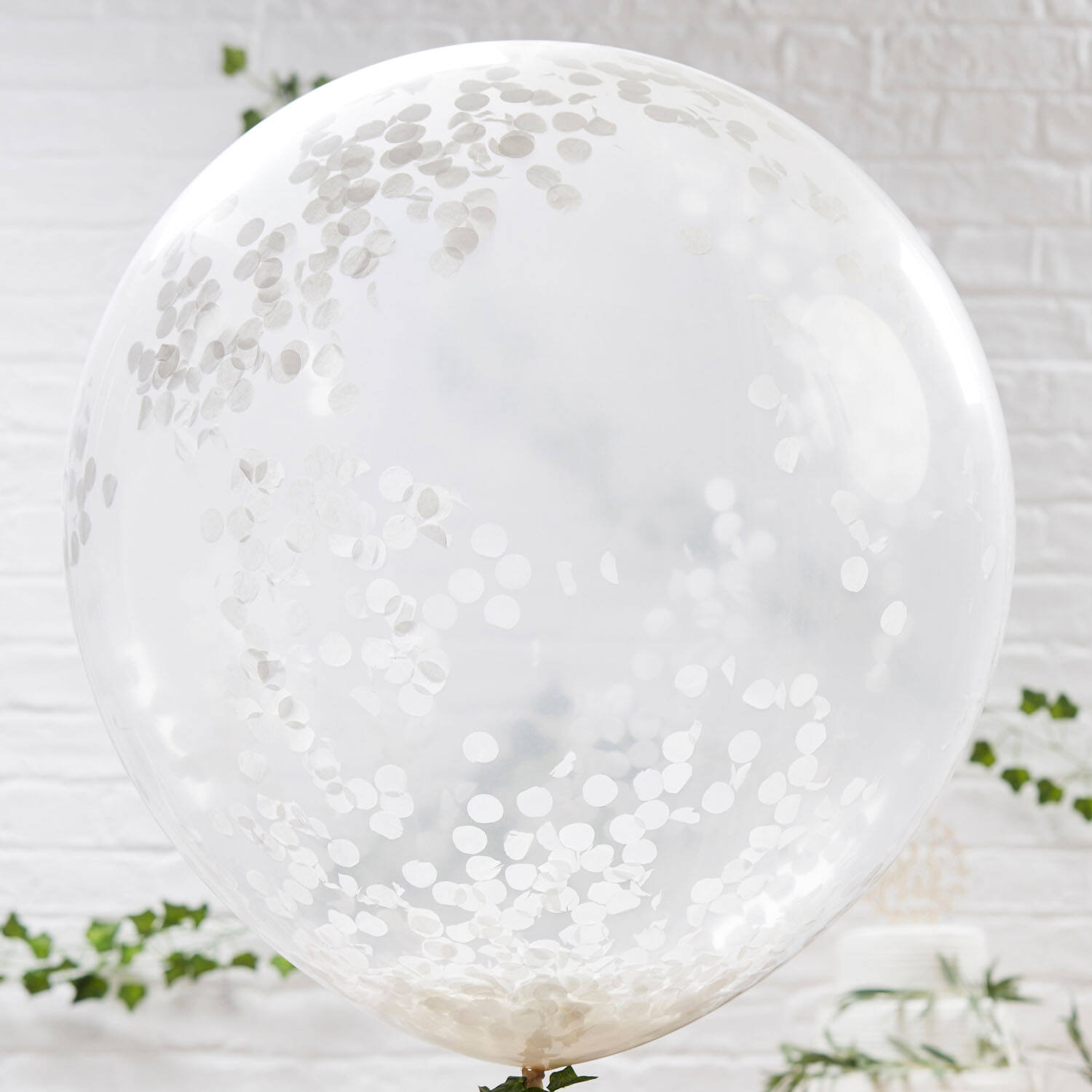 Balloons - Huge - White Confetti