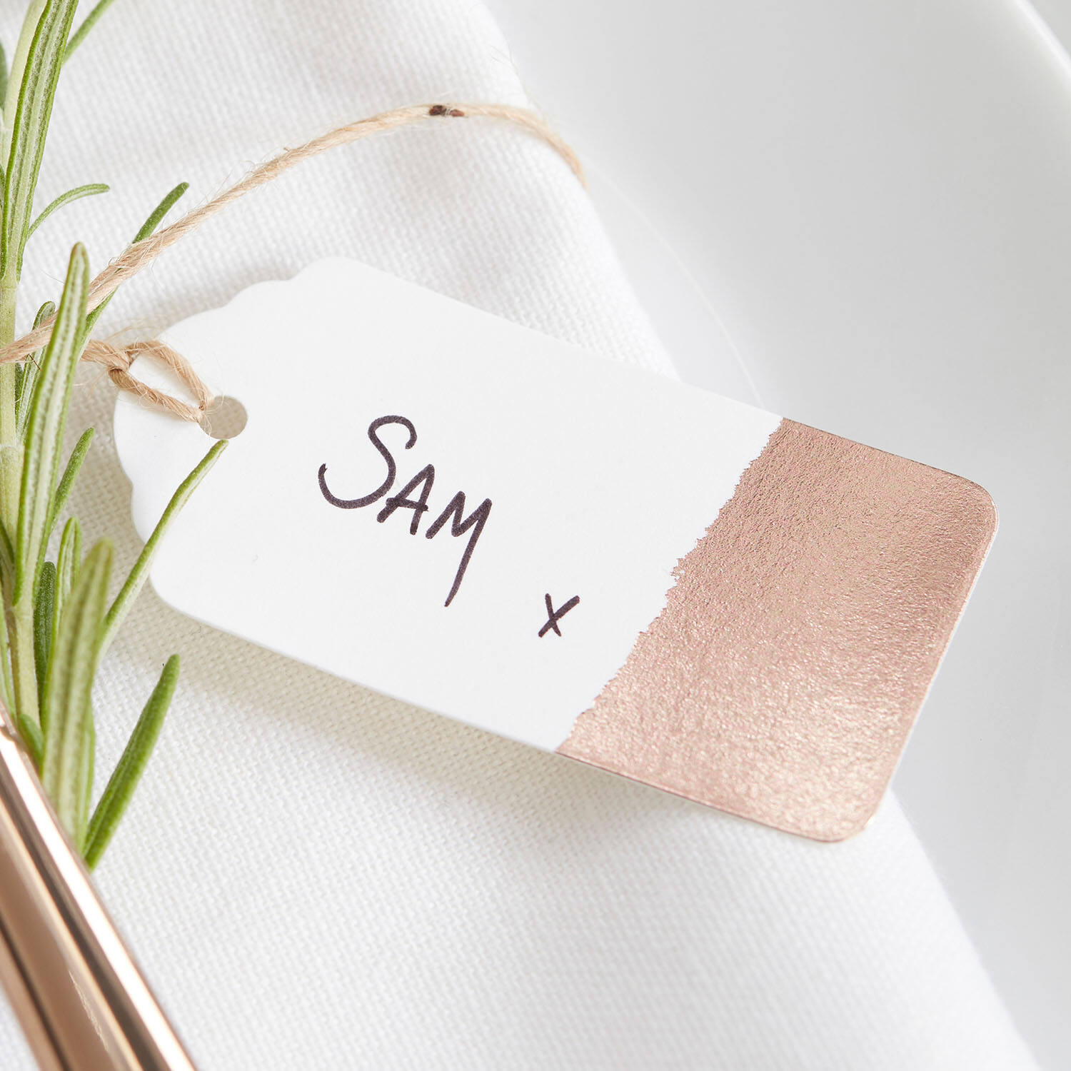 Luggage Tag - Dipped Gold Foil