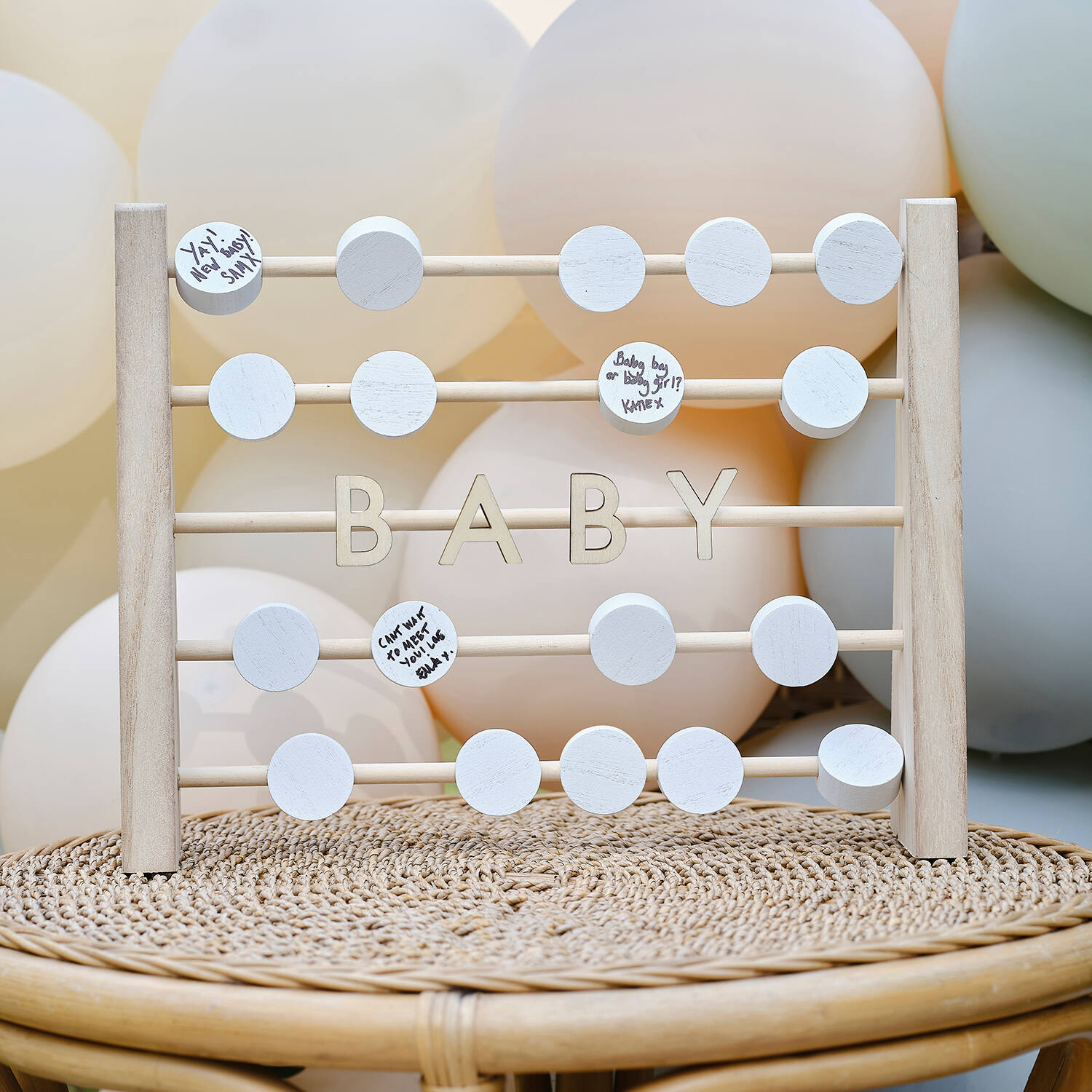 Alternative Guestbook - Abacus - Wooden