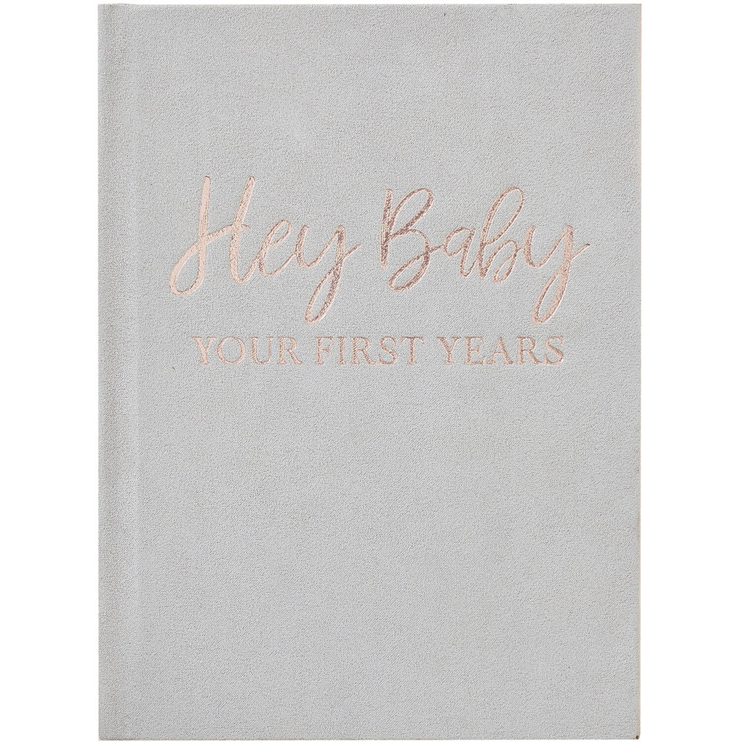 Guest Book - Grey Suede My Baby Journal - Foiled