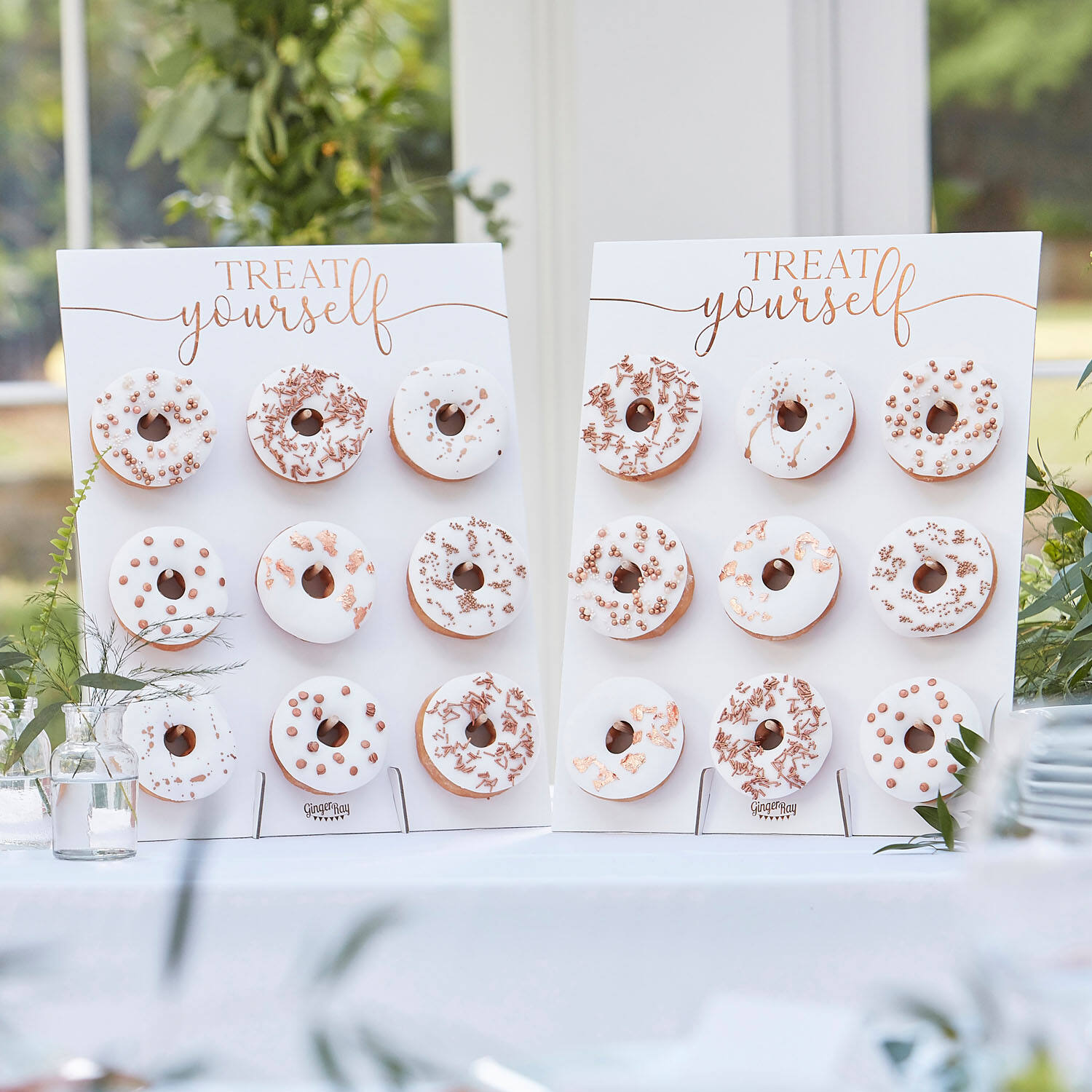 Donut Wall - Rose Gold foiling, 2 panels