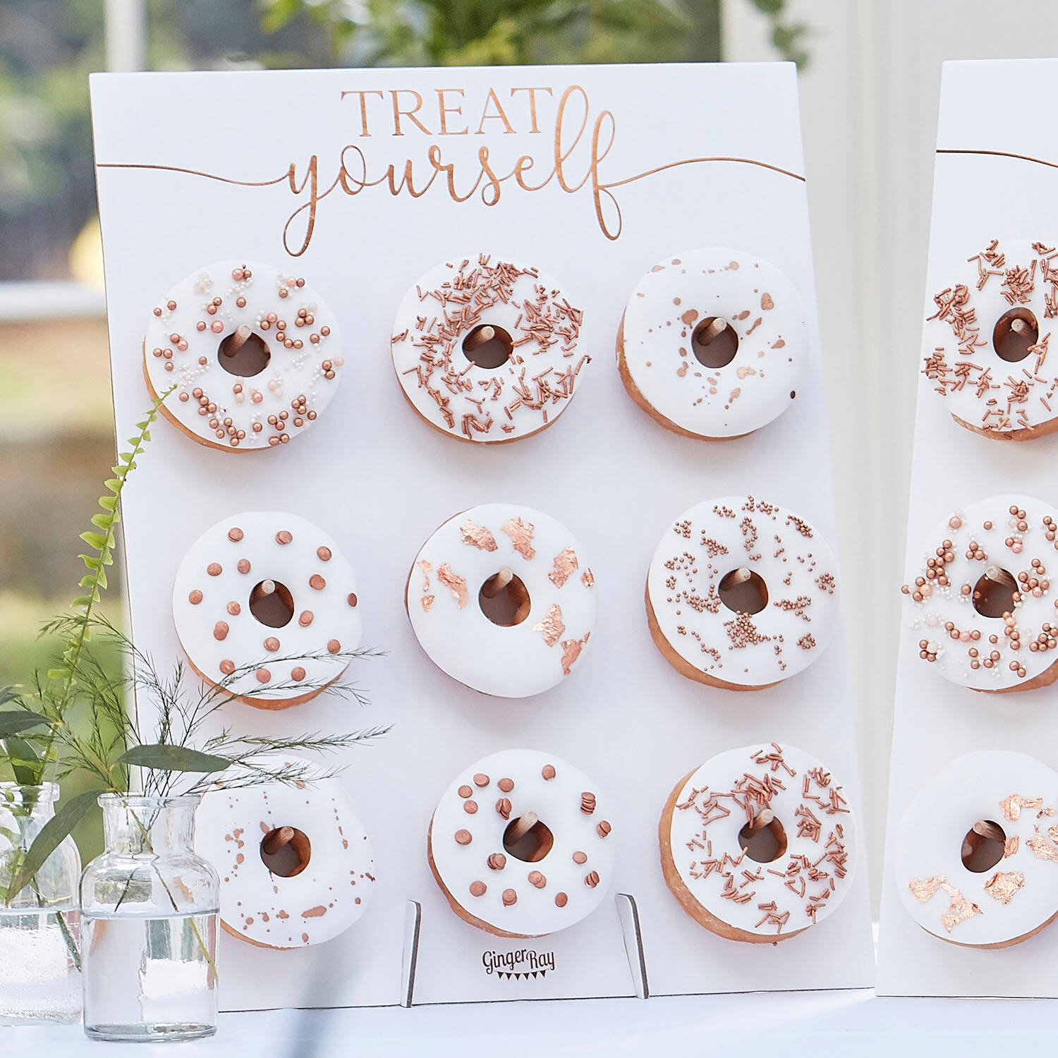 Donut Wall - Rose Gold foiling, 2 panels