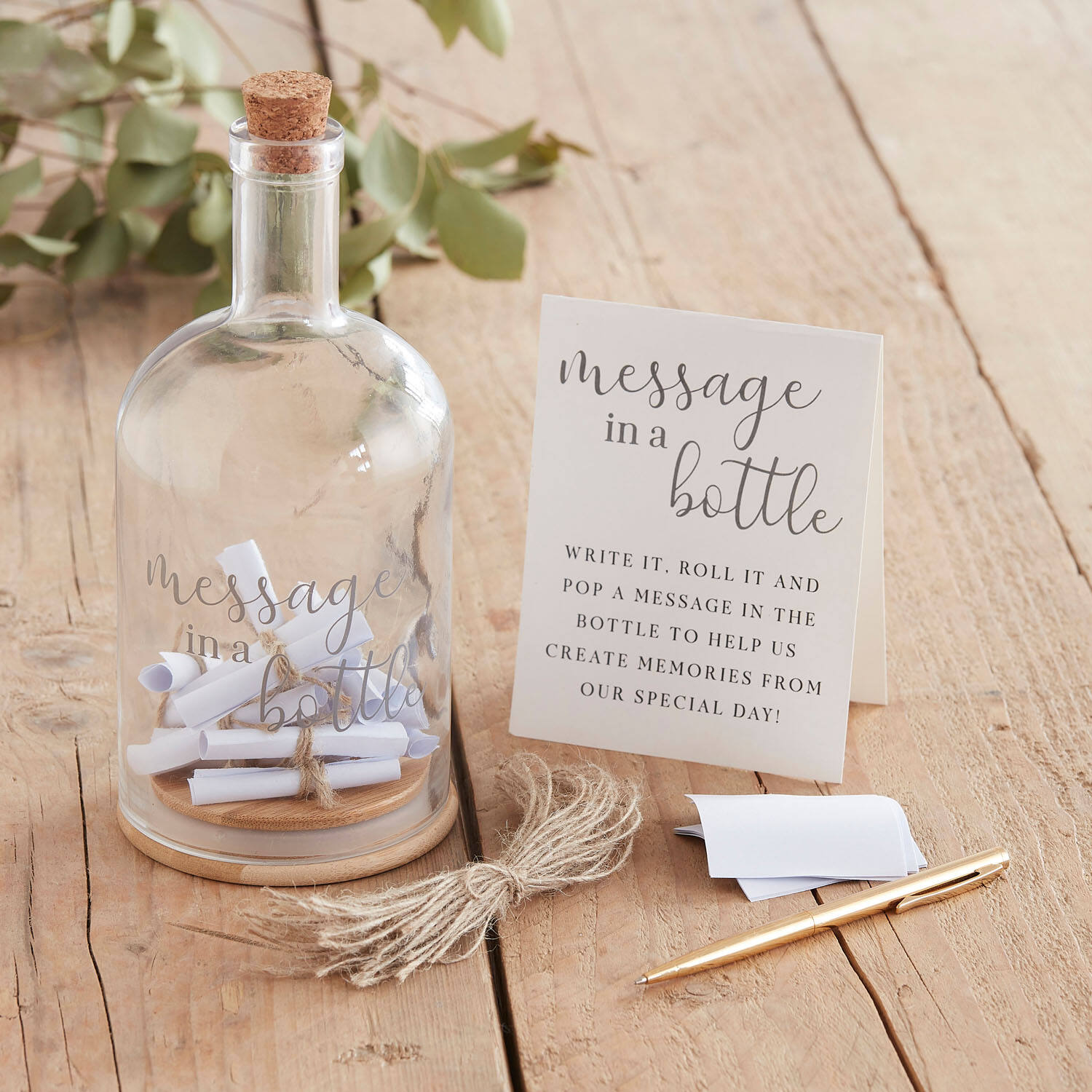 Guest Book - Messages In Glass Bottle