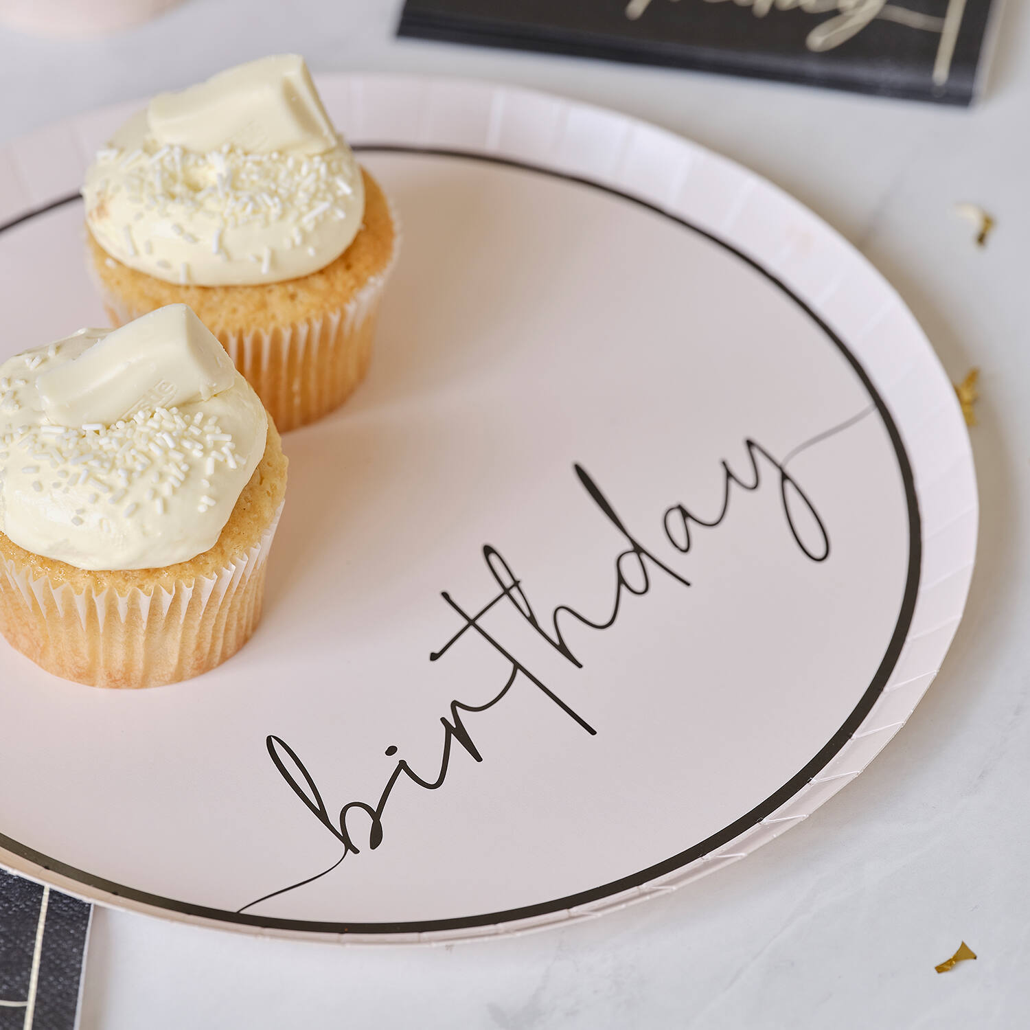 Plate - Birthday - Nude and Black