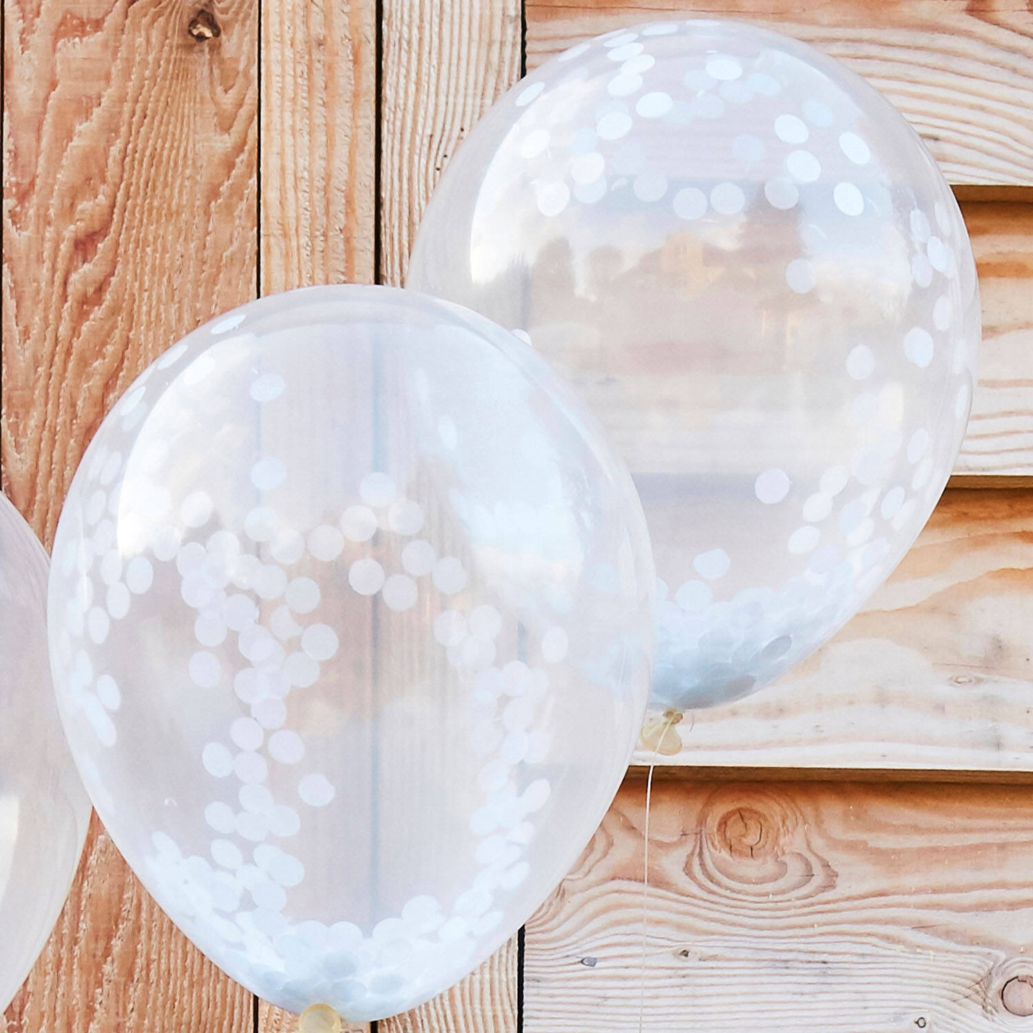 Balloons - 12" Confetti - Whit