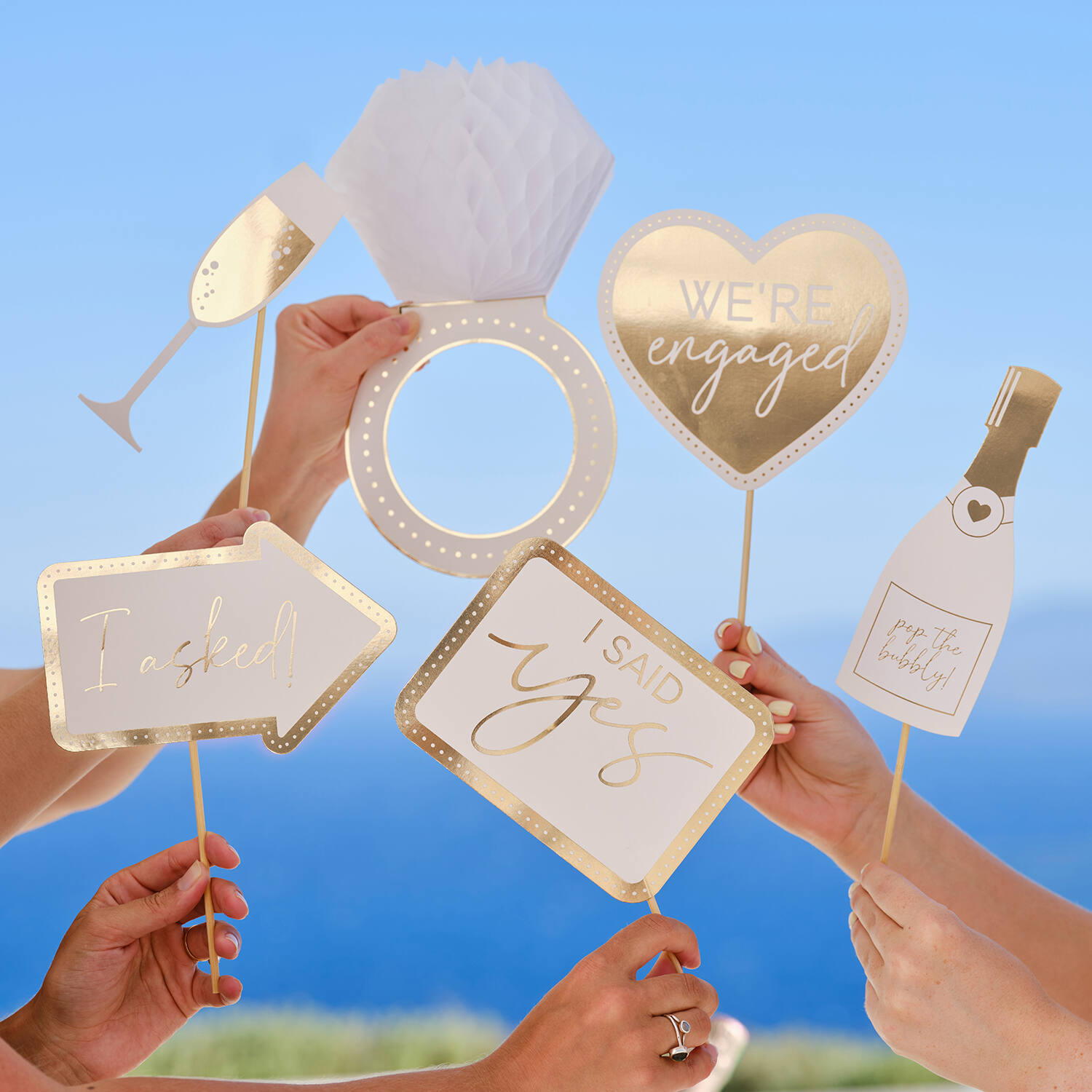 Photo Booth Props - Engaged