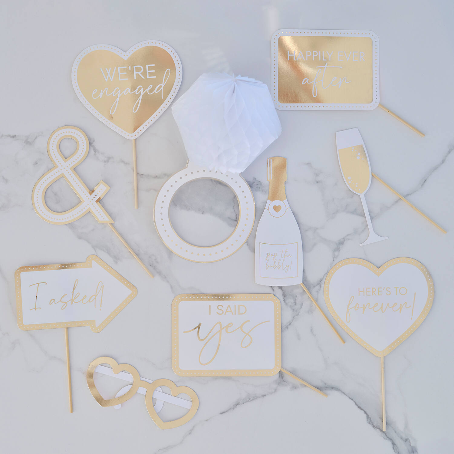 Photo Booth Props - Engaged