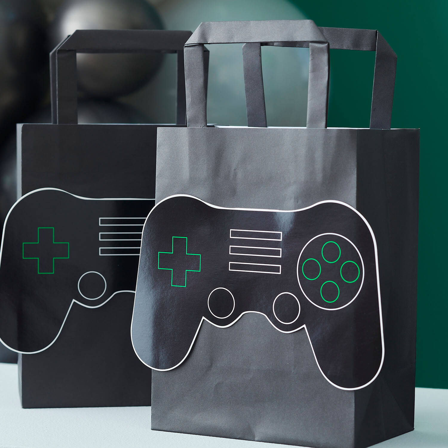 Eco Party Bag - 3D Controller - Black with Green Inside