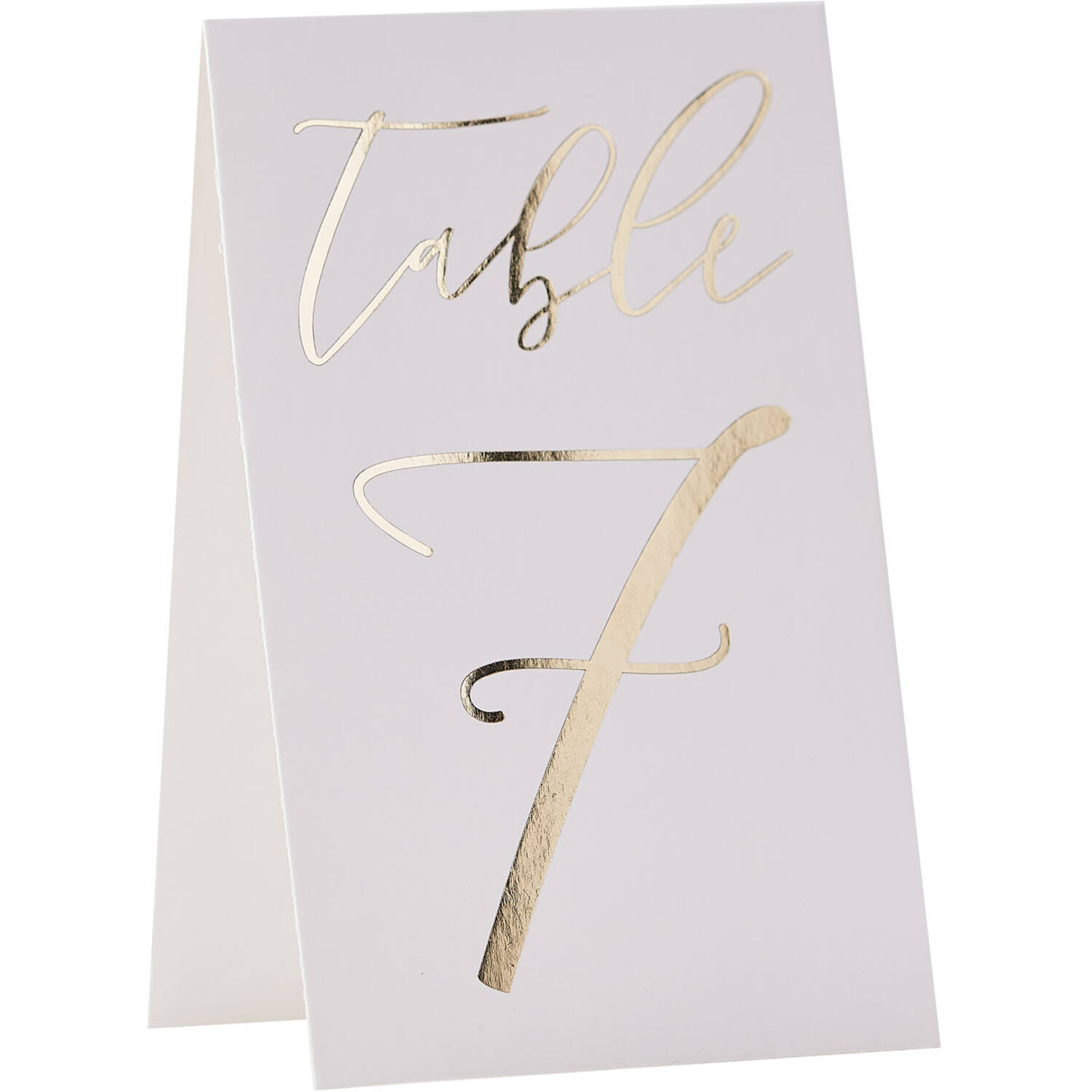 Table Numbers Tent - Gold
