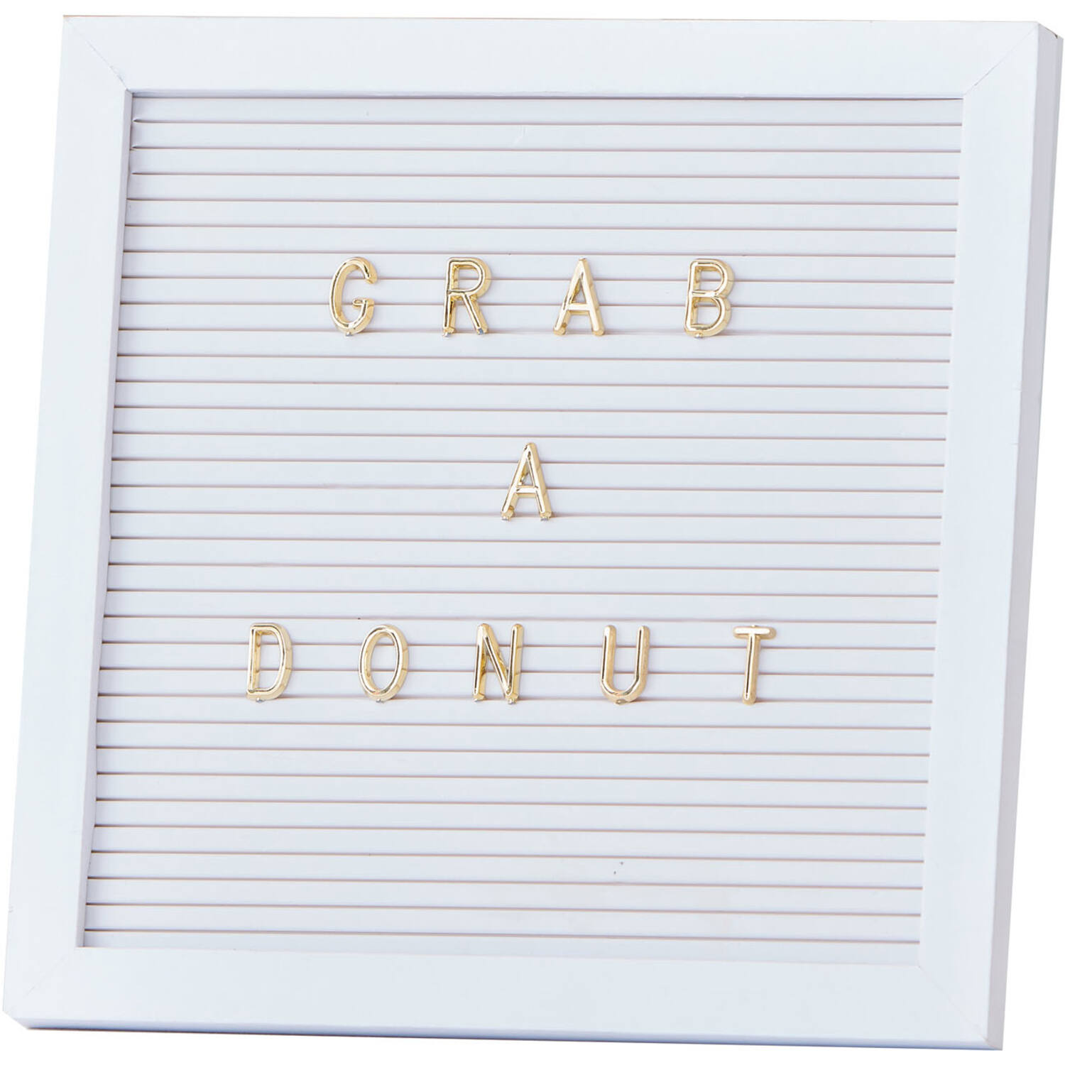 Peg Board - White with Gold Letters