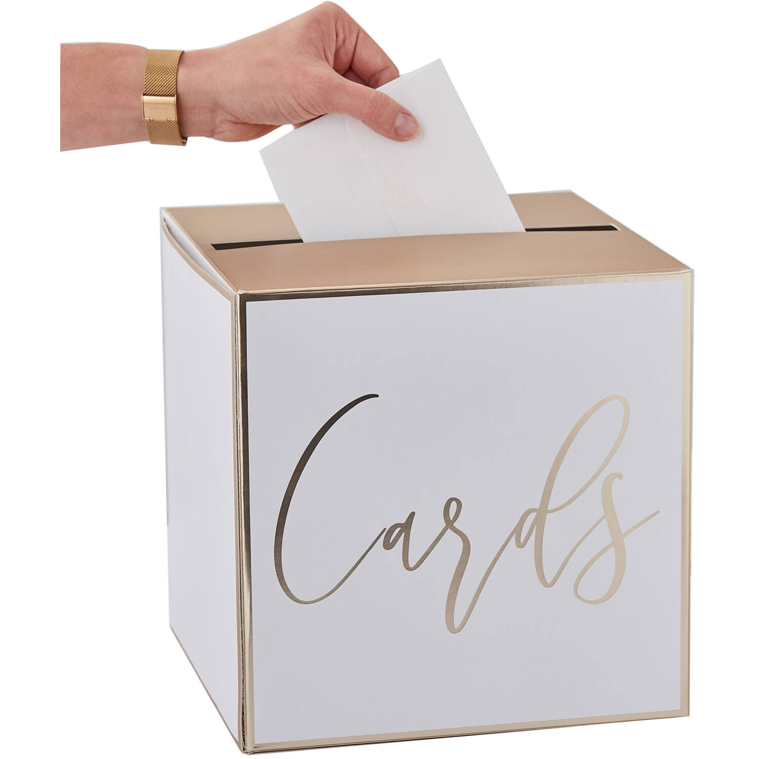 Card Holder Box - Gold