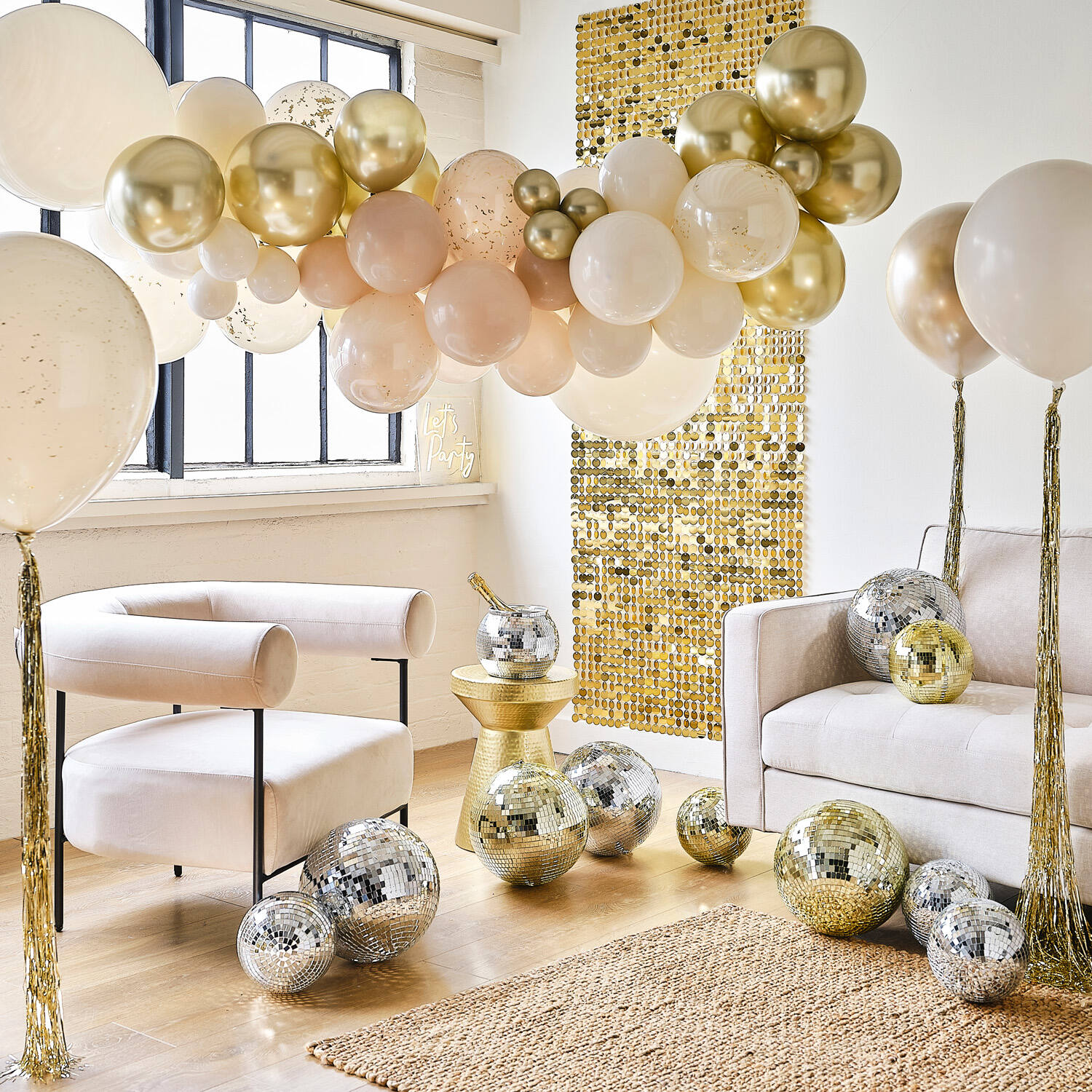 Decoration - Gold Disco Ball Medium