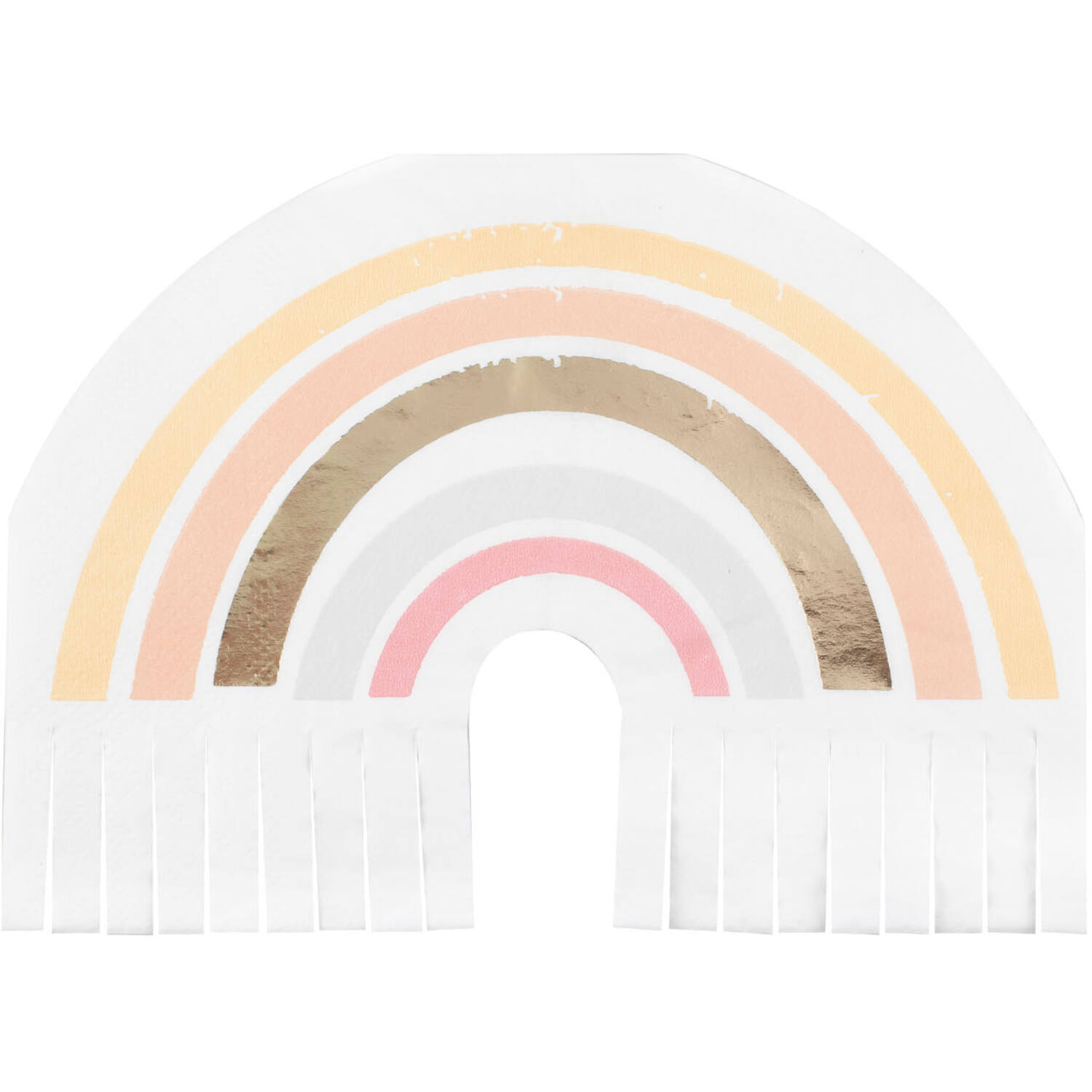 Napkin - Rainbow Fringe - Gold Foiled
