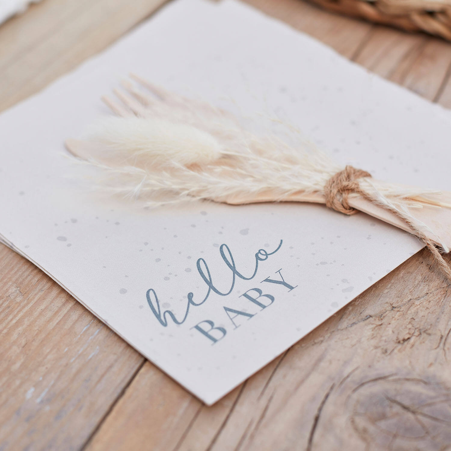 Eco Paper Napkins - Hello Baby Cloud and Speckle - Cream & Grey