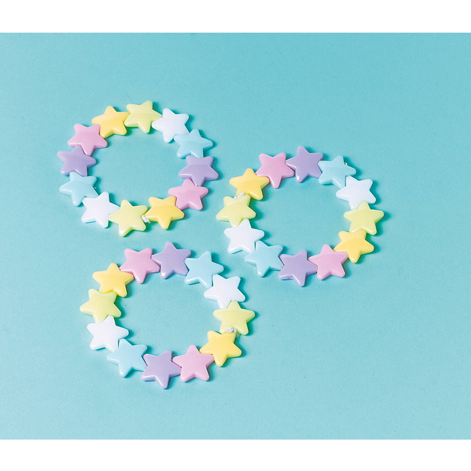 12 Bracelets Star Plastic 1.6 x 1.7 cm
