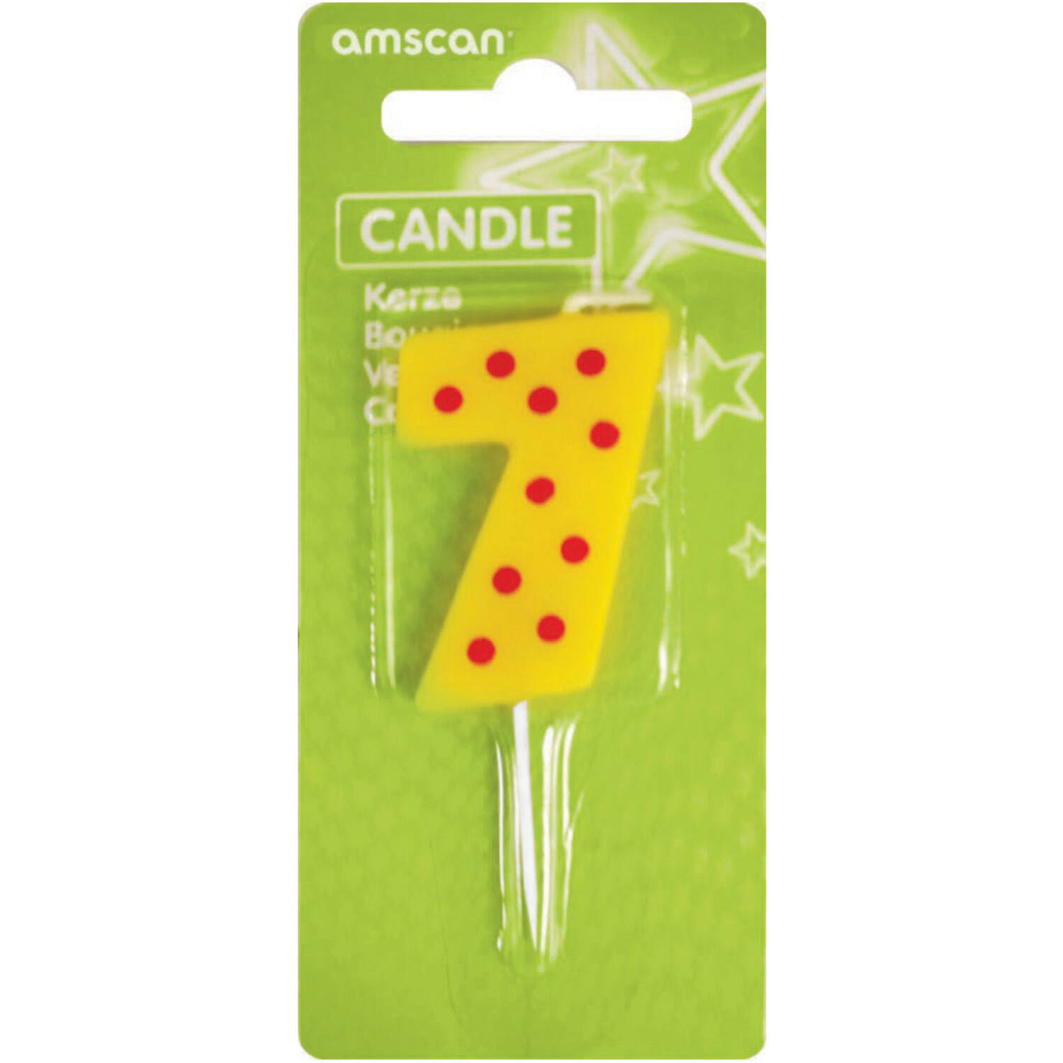 Candle 7 Dots & Stripes Height 7.6 cm