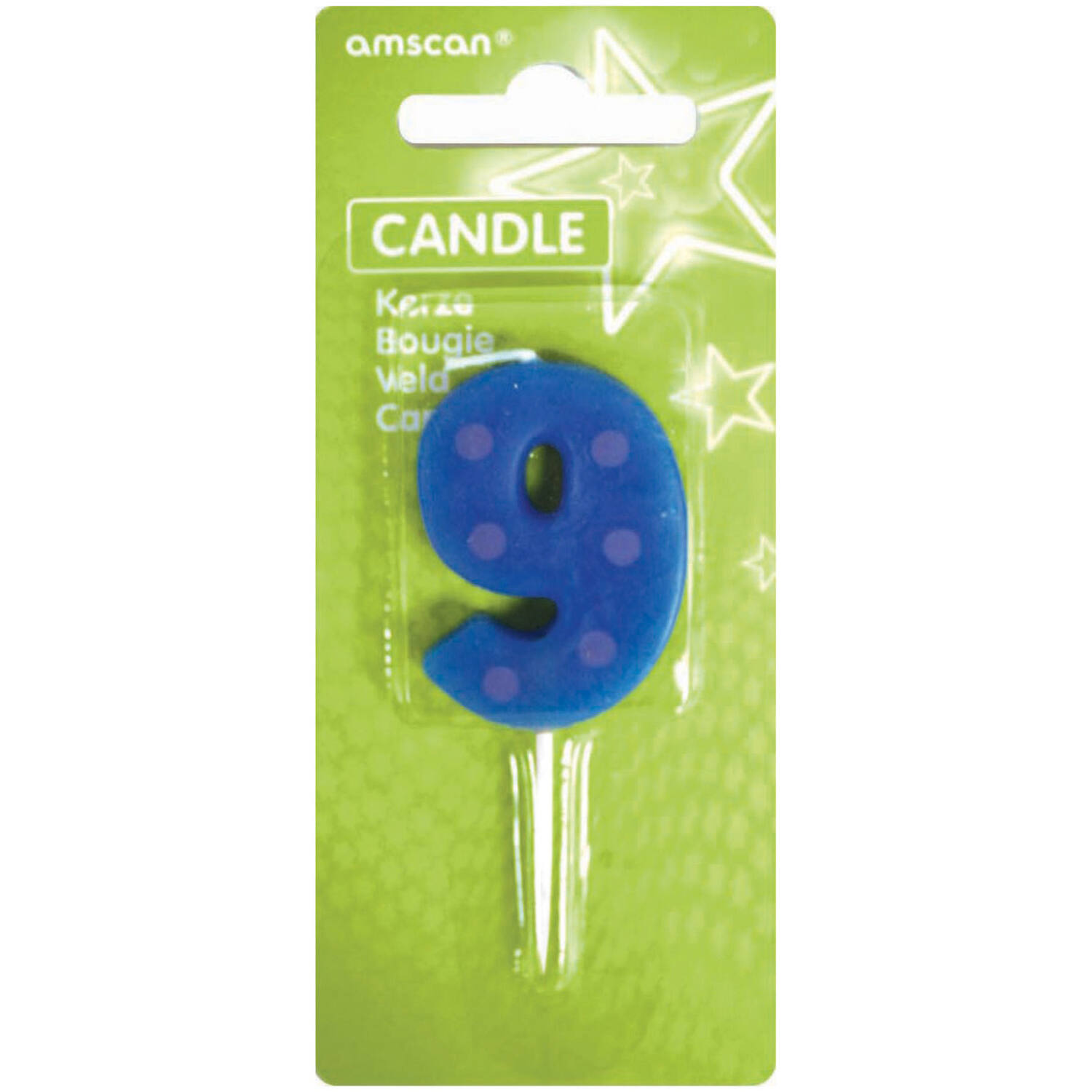 Candle 9 Dots & Stripes Height 7.6 cm