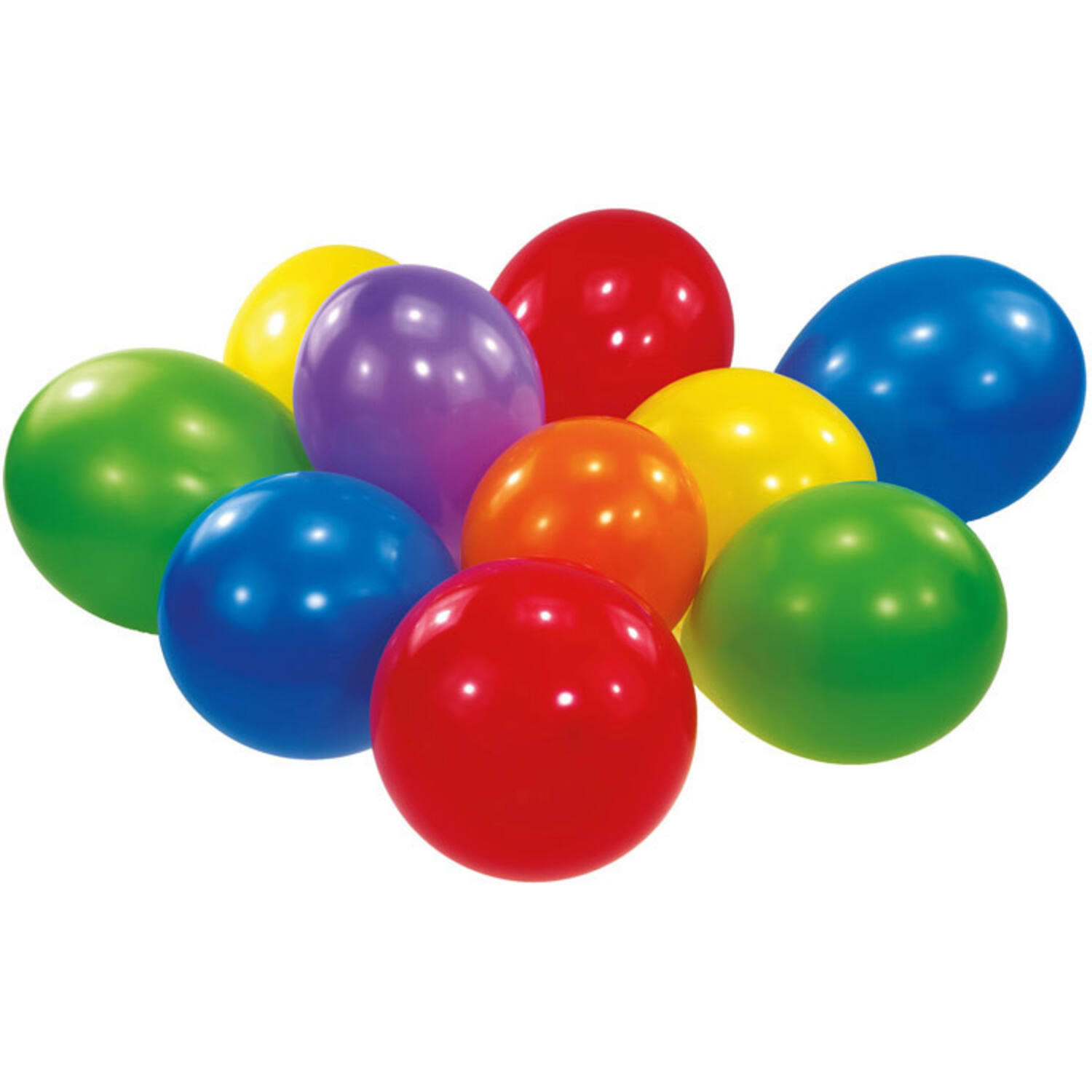 100 Latex Balloons Standard assorted 17.8 cm / 7"