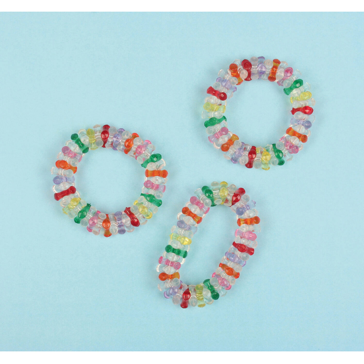 8 Bracelets Crystal Plastic 6.8 x 1 cm