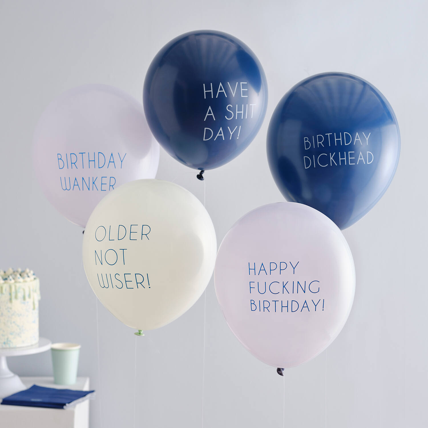Balloon - Naughty Slogans - Blue