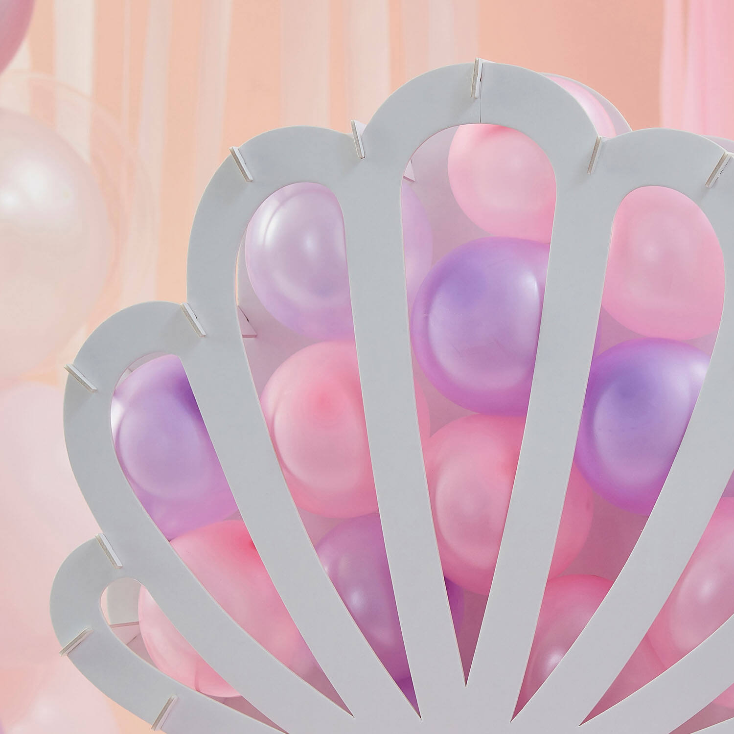 Balloon Mosaic - Shell Shaped with Balloons - Pink and Lilac