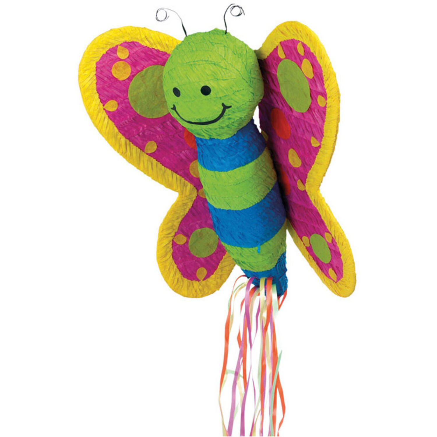 Pull Pinata Butterfly Paper / Plastic 53.3 x 53.3 x 16.5 cm
