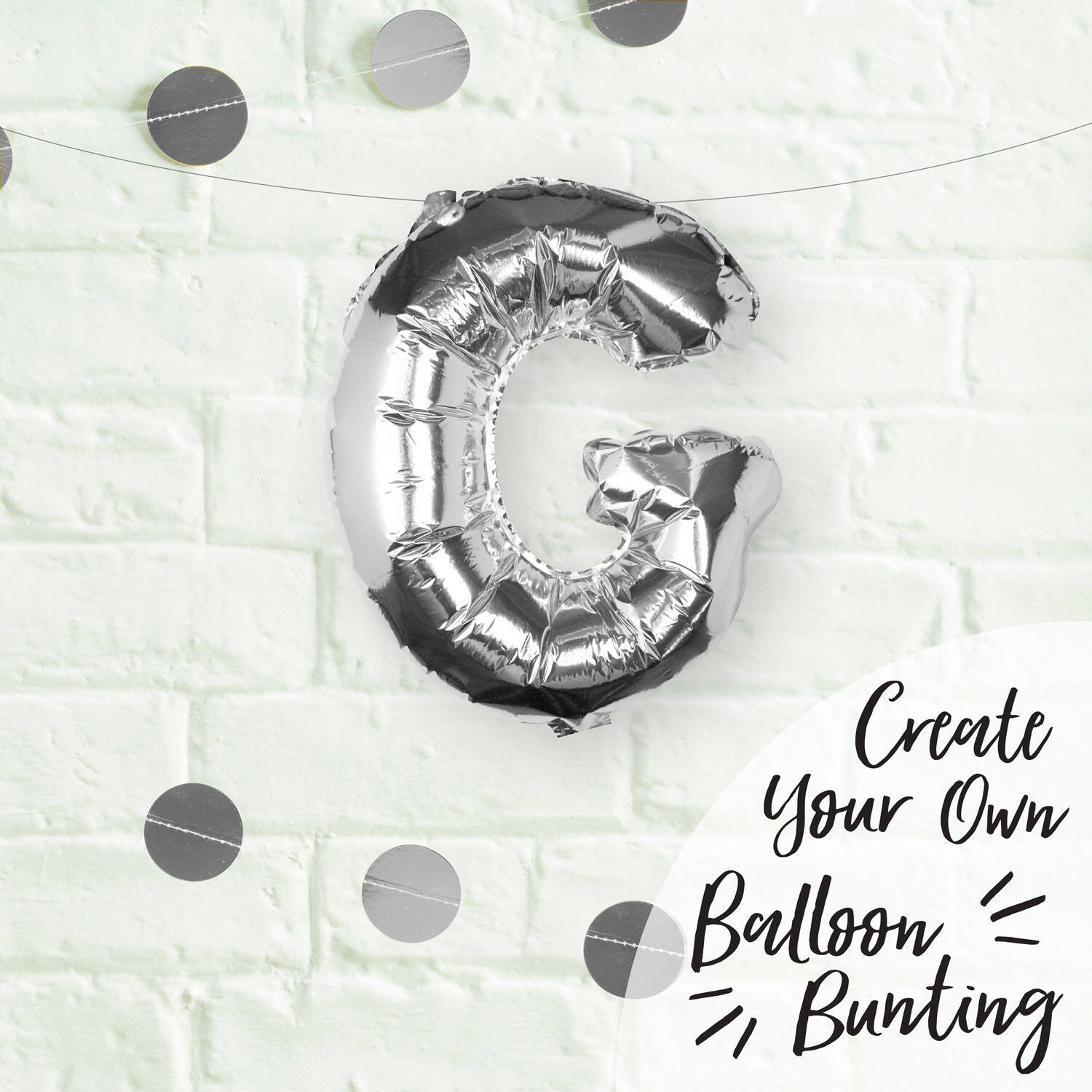 Balloons - Silver Foil Letter - G