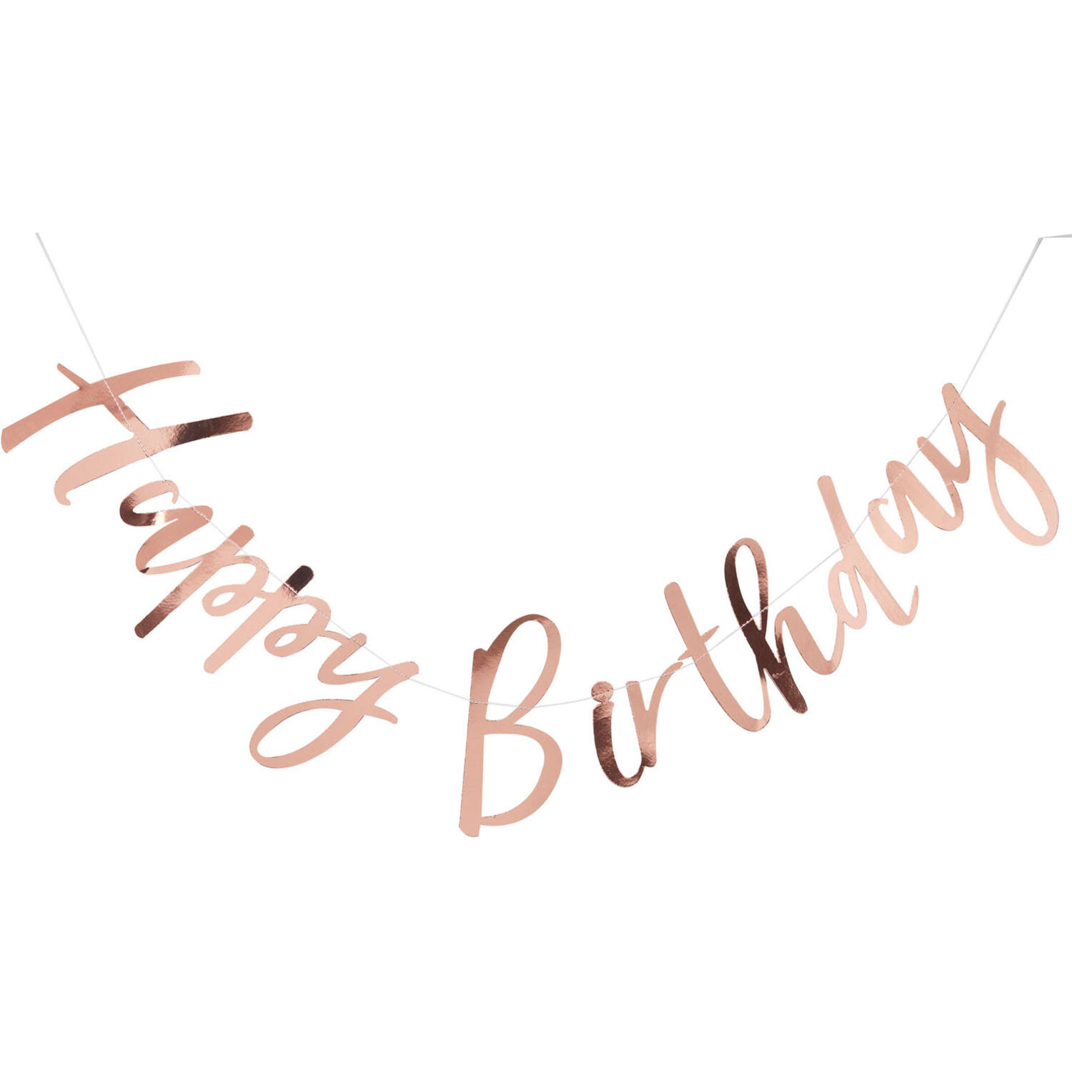 Bunting - Backdrop - Happy Birthday - Rose Gold