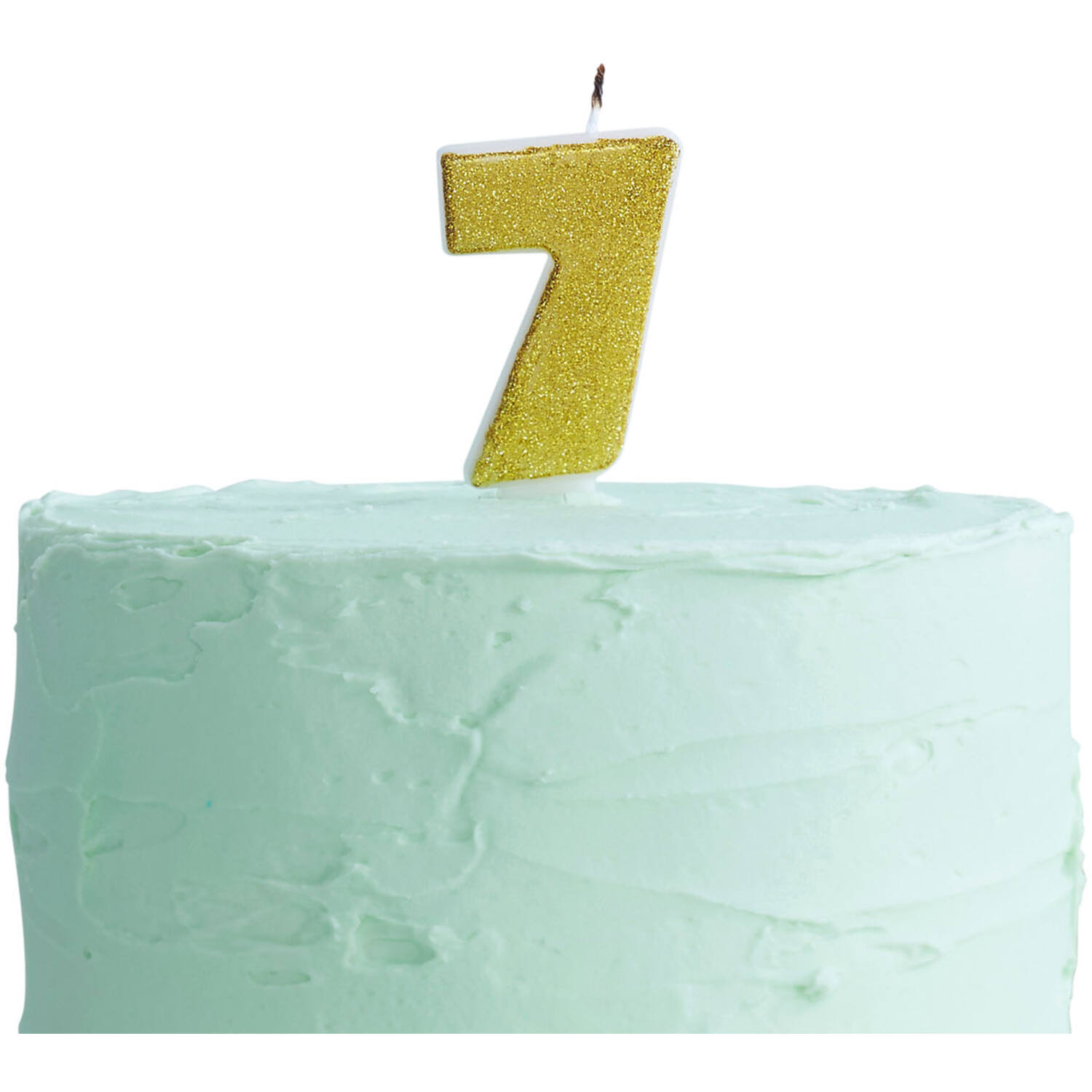 Candle Number 7 - Gold Glitter
