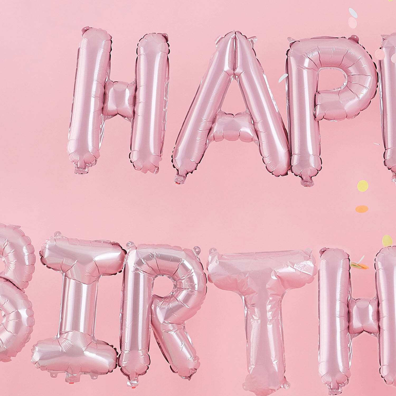 Balloon Garland Pastel Party DIY Happy Birthday Pink Foil 14 Parts Height 40.6 cm