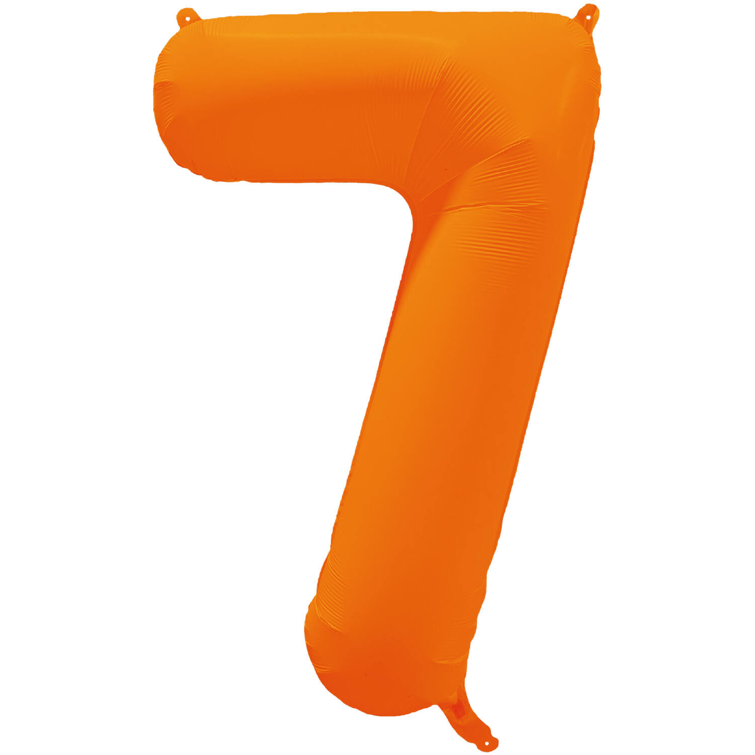 Foil Balloon Number 7 - Neon Orange - 86 cm
