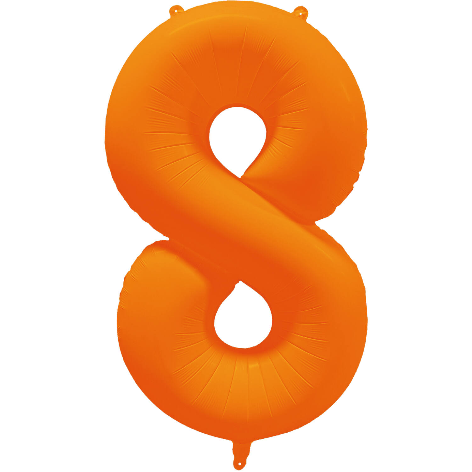 Foil Balloon Number 8 - Neon Orange - 86 cm