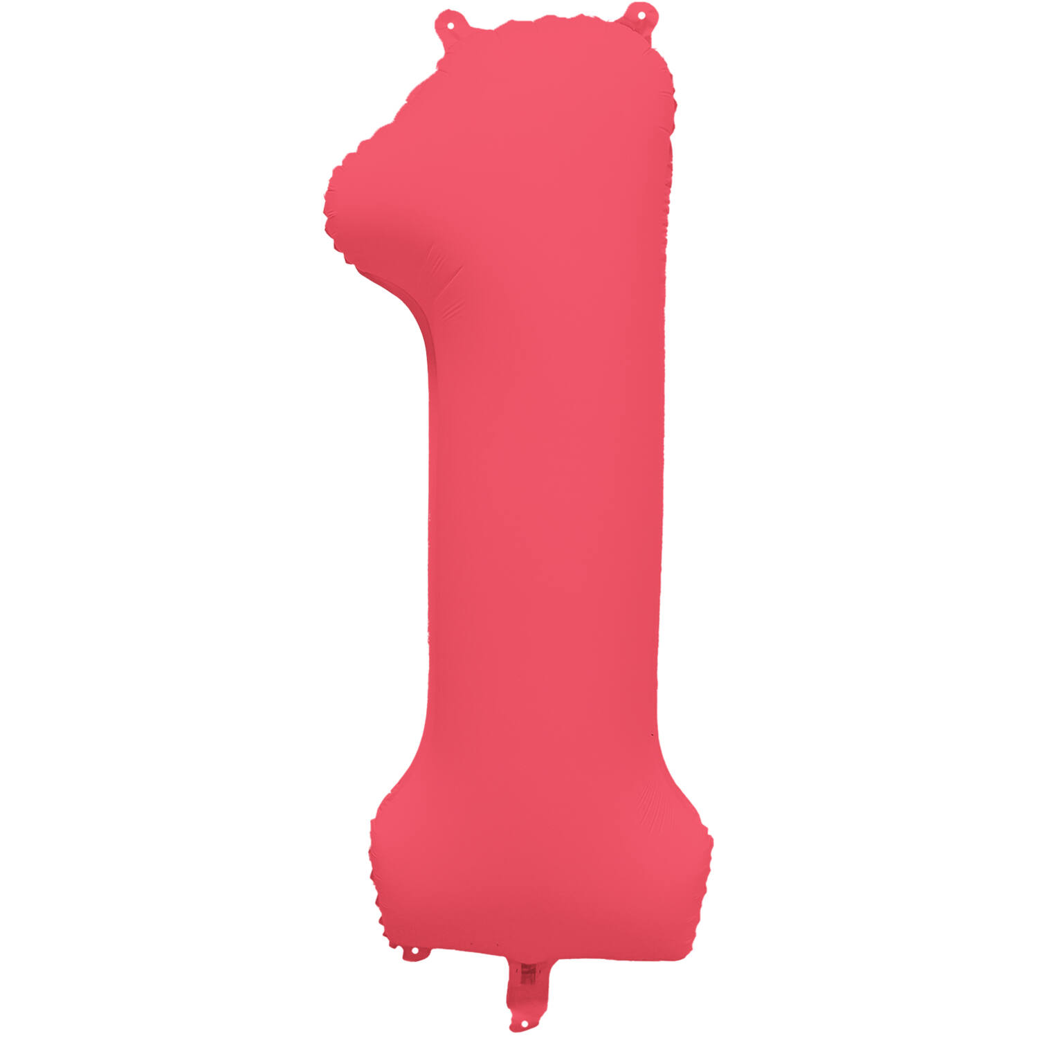 Foil Balloon Number 1 - Neon Red - 86 cm