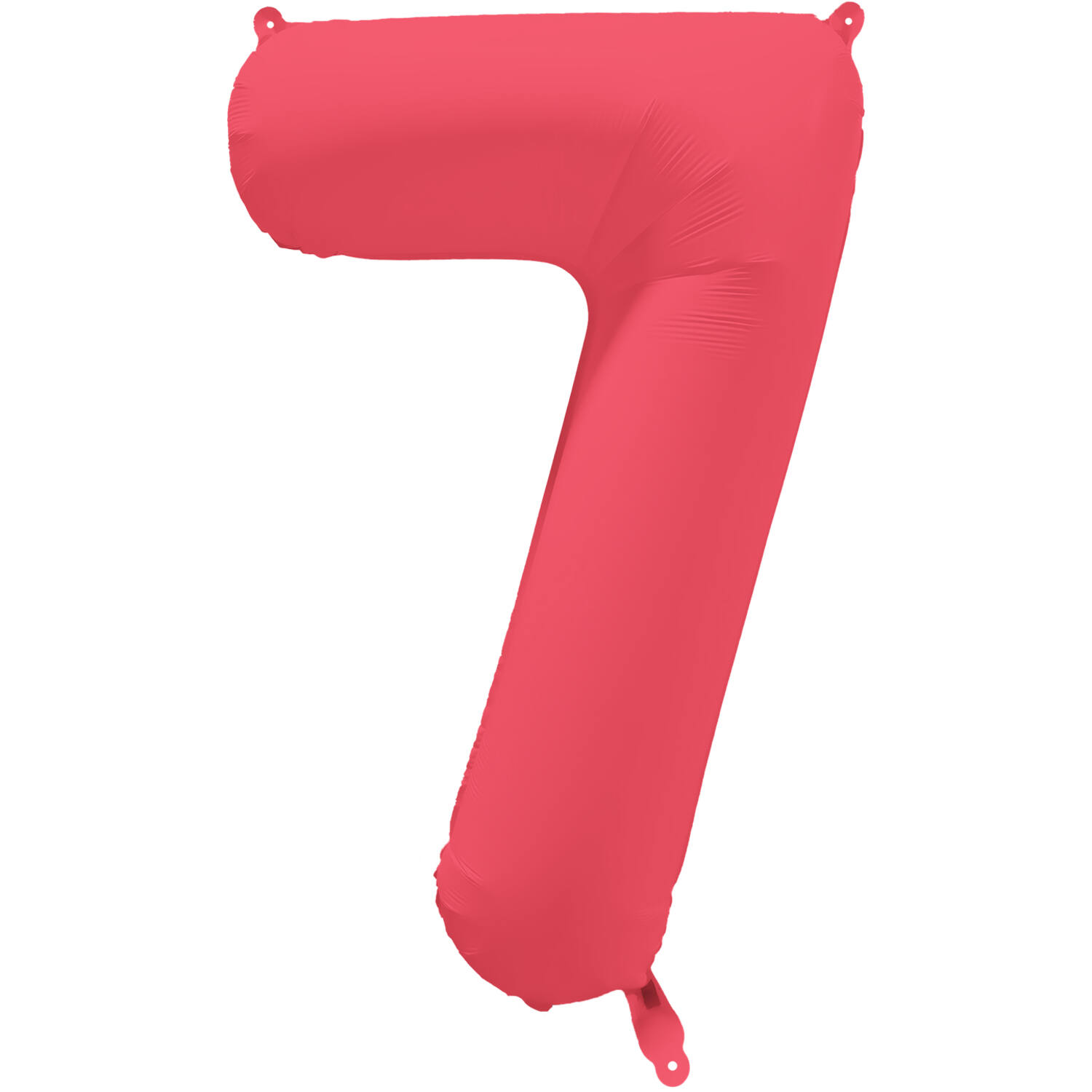 Foil Balloon Number 7 - Neon Red - 86 cm