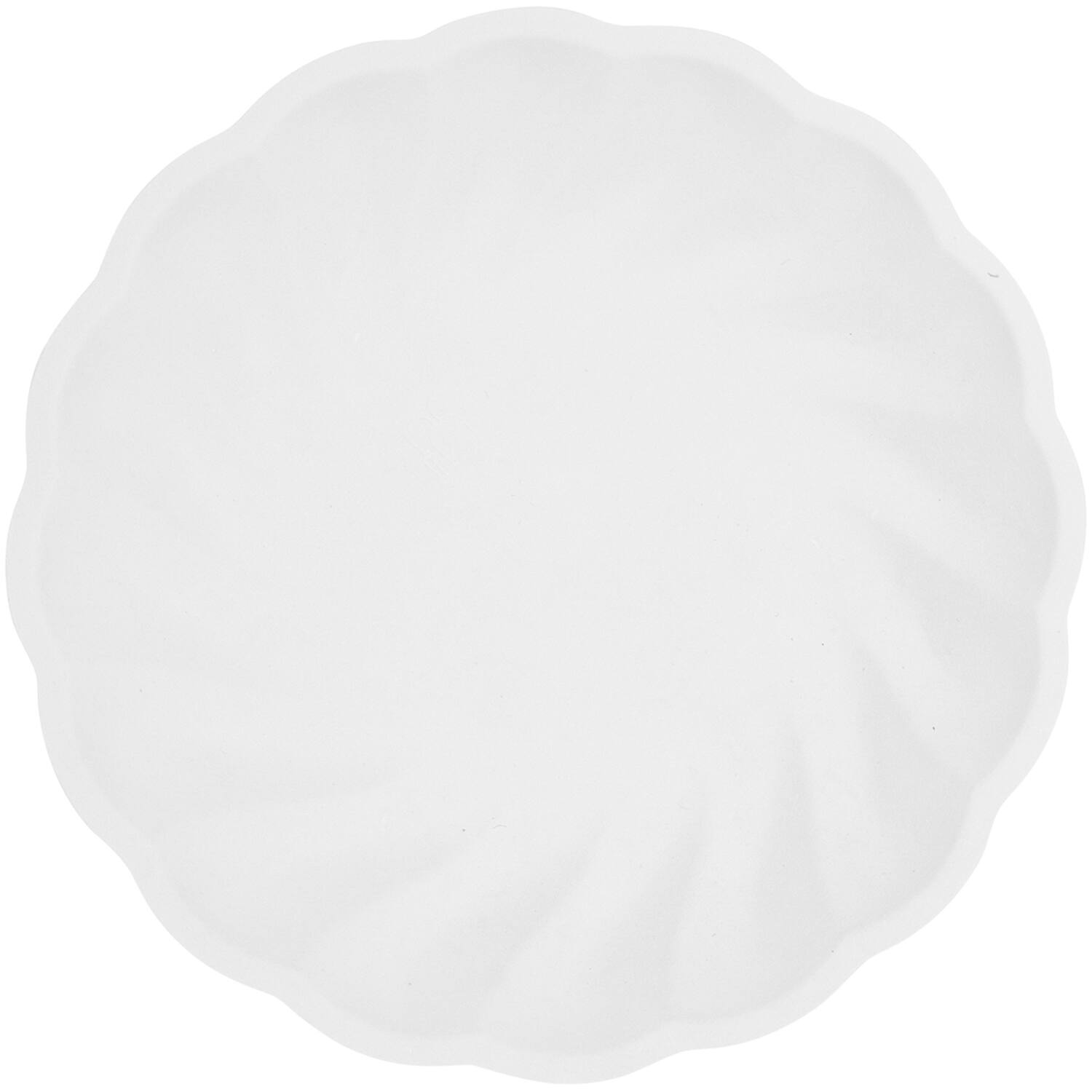 6 Plates Vert Decor Round White 22.9 cm