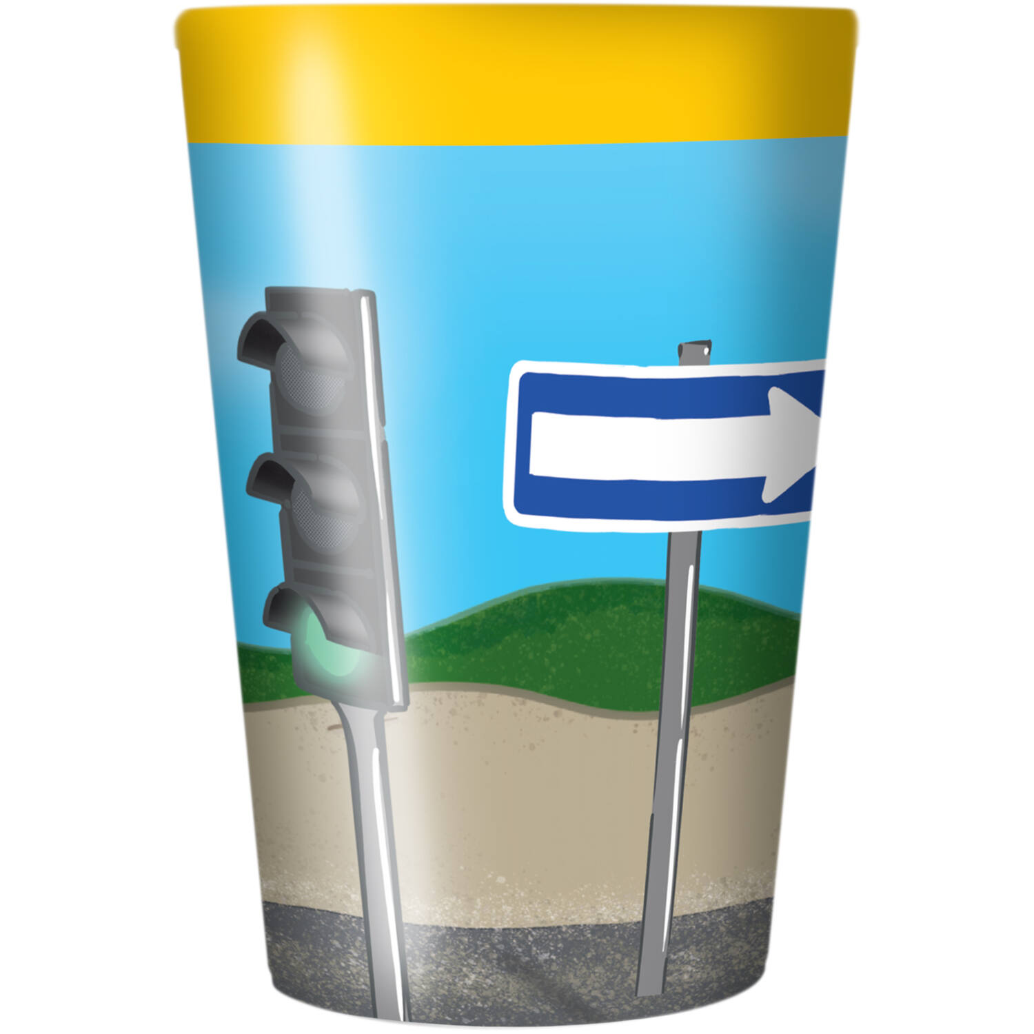 4 Cups Construction Party Plastic Reusable 430 ml