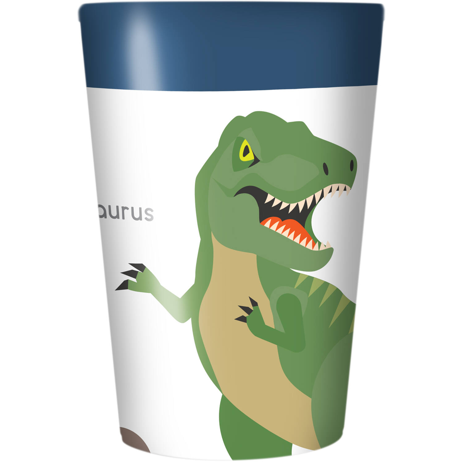4 Cups Happy Dinosaur Plastic Reusable 430 ml